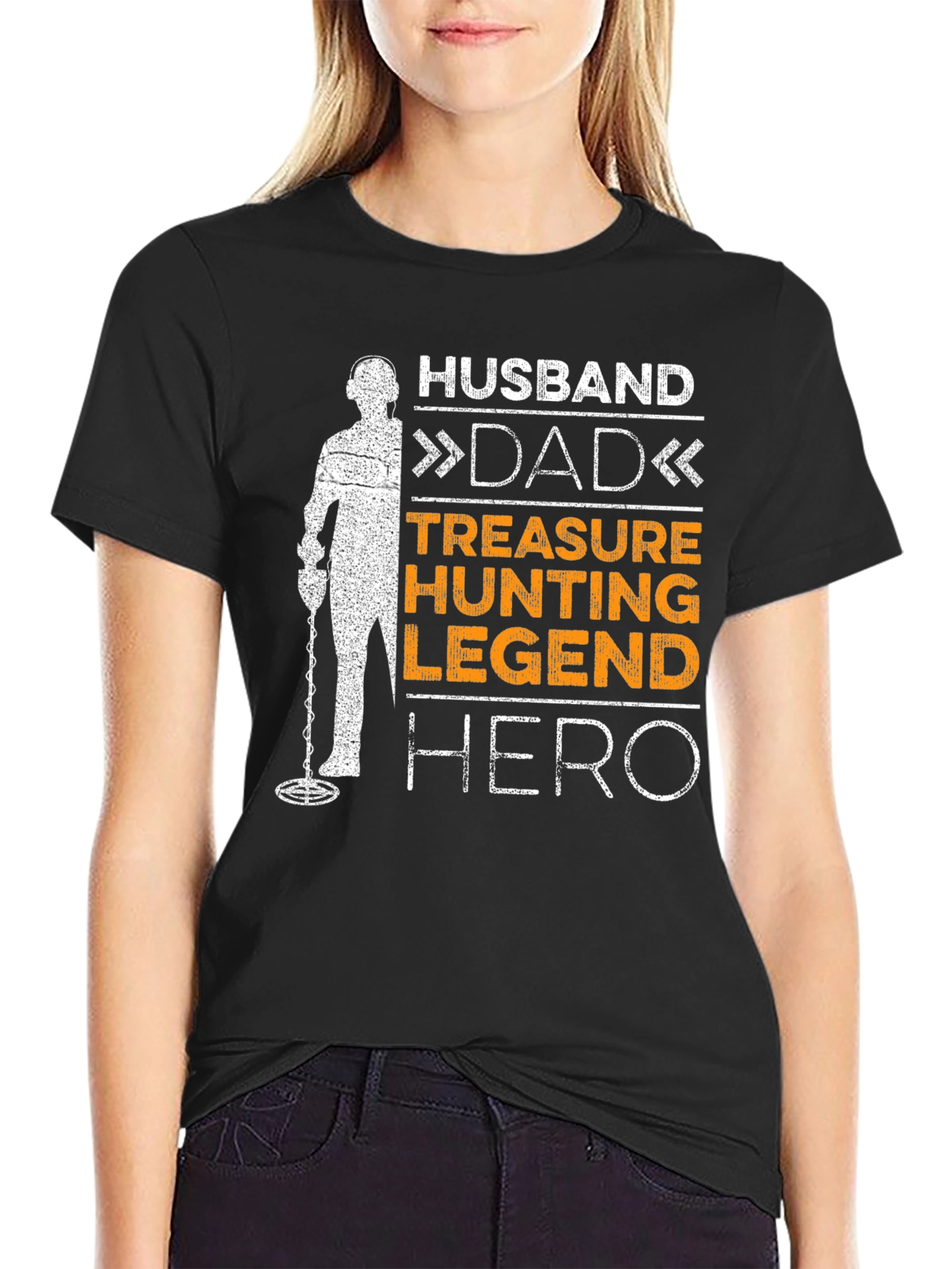 Husband Dad Treasure Hunting Legend Hero T-Shirt