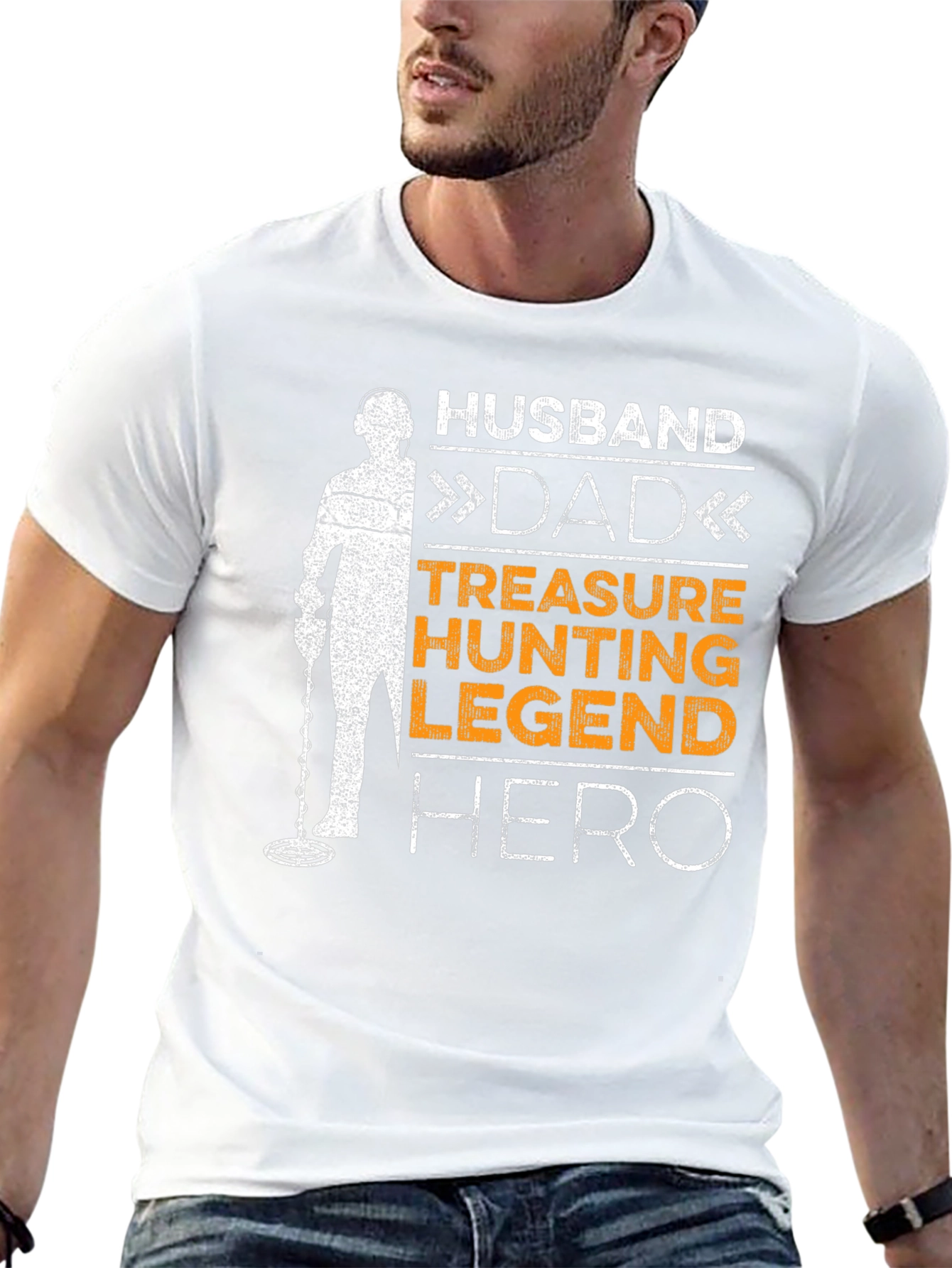 Husband Dad Treasure Hunting Legend Hero T-Shirt