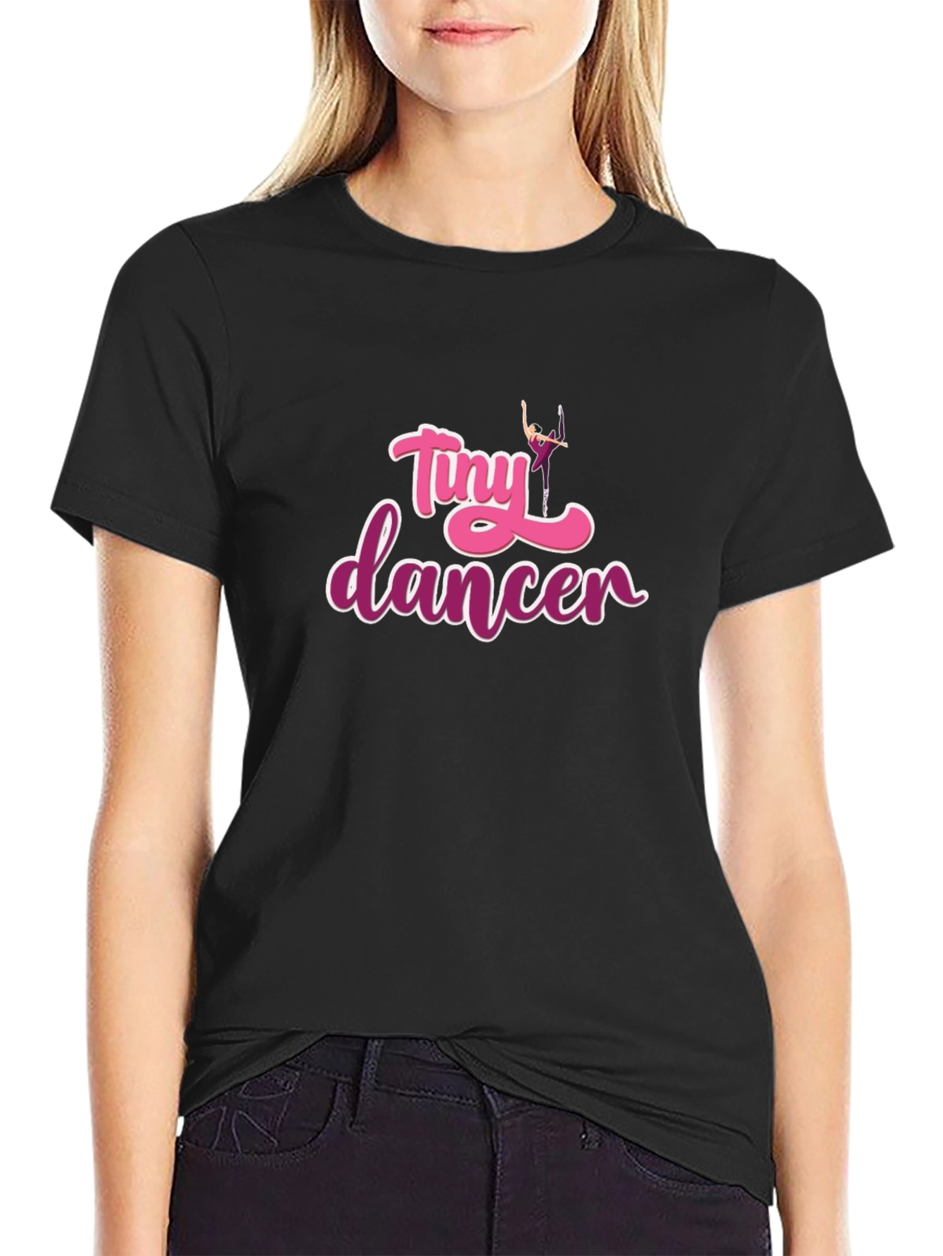 Tiny Dancer Graphic T-Shirt - Black Cotton Tee
