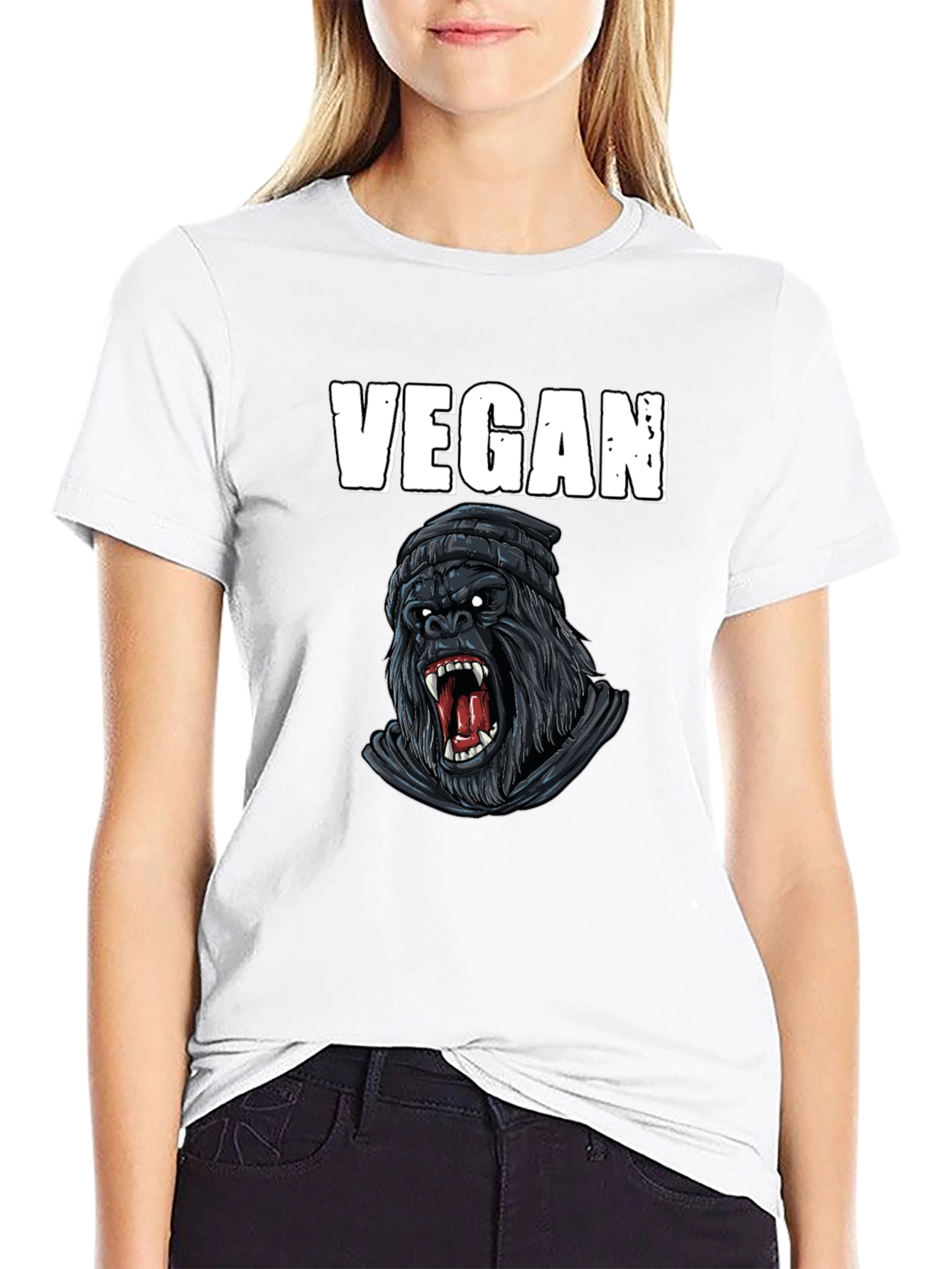 Vegan Gorilla Graphic T-Shirt