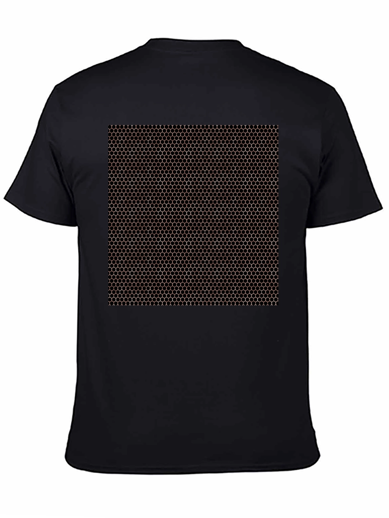 Honeycomb Pattern Black T-Shirt