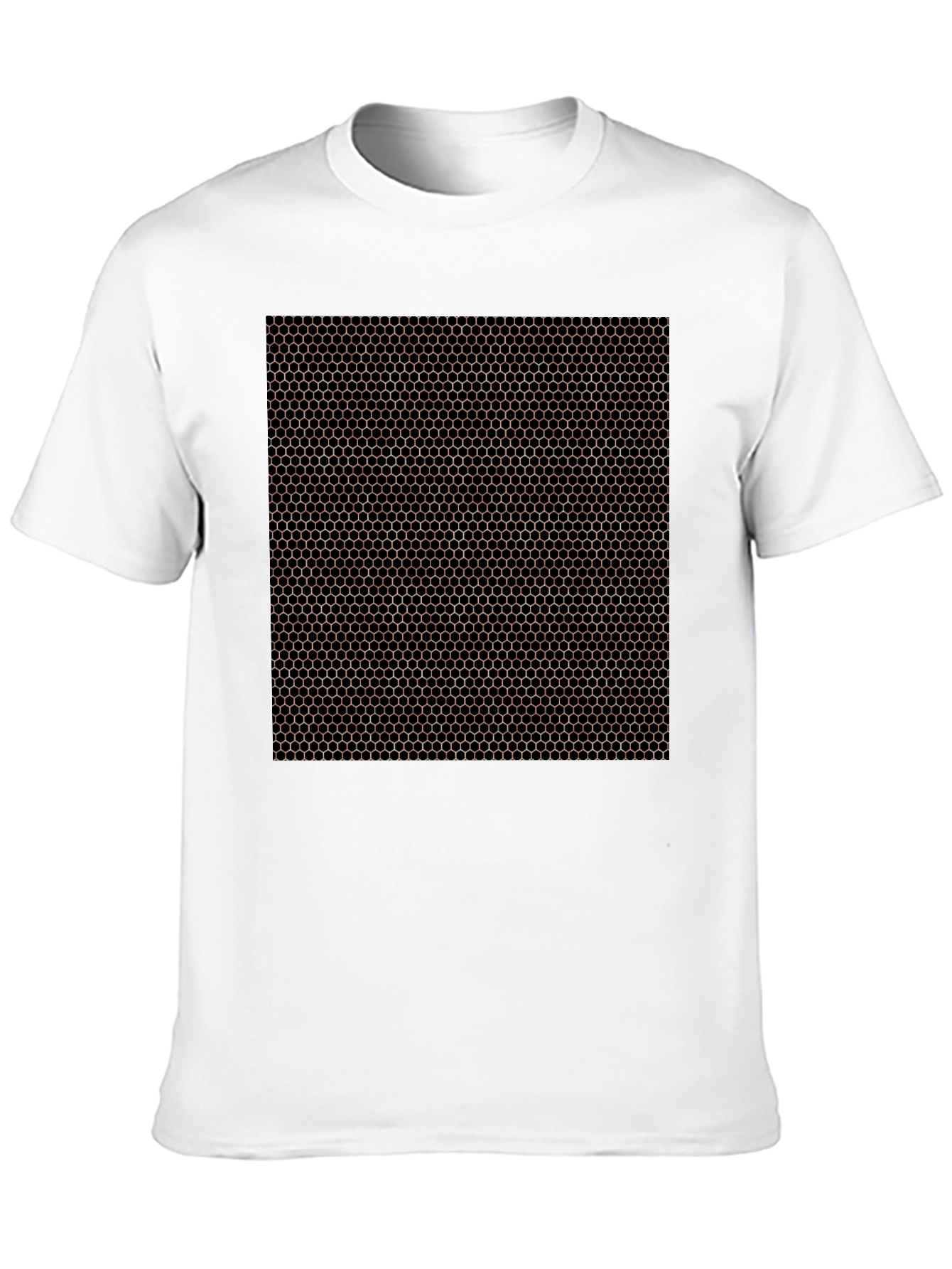 Honeycomb Pattern Black T-Shirt