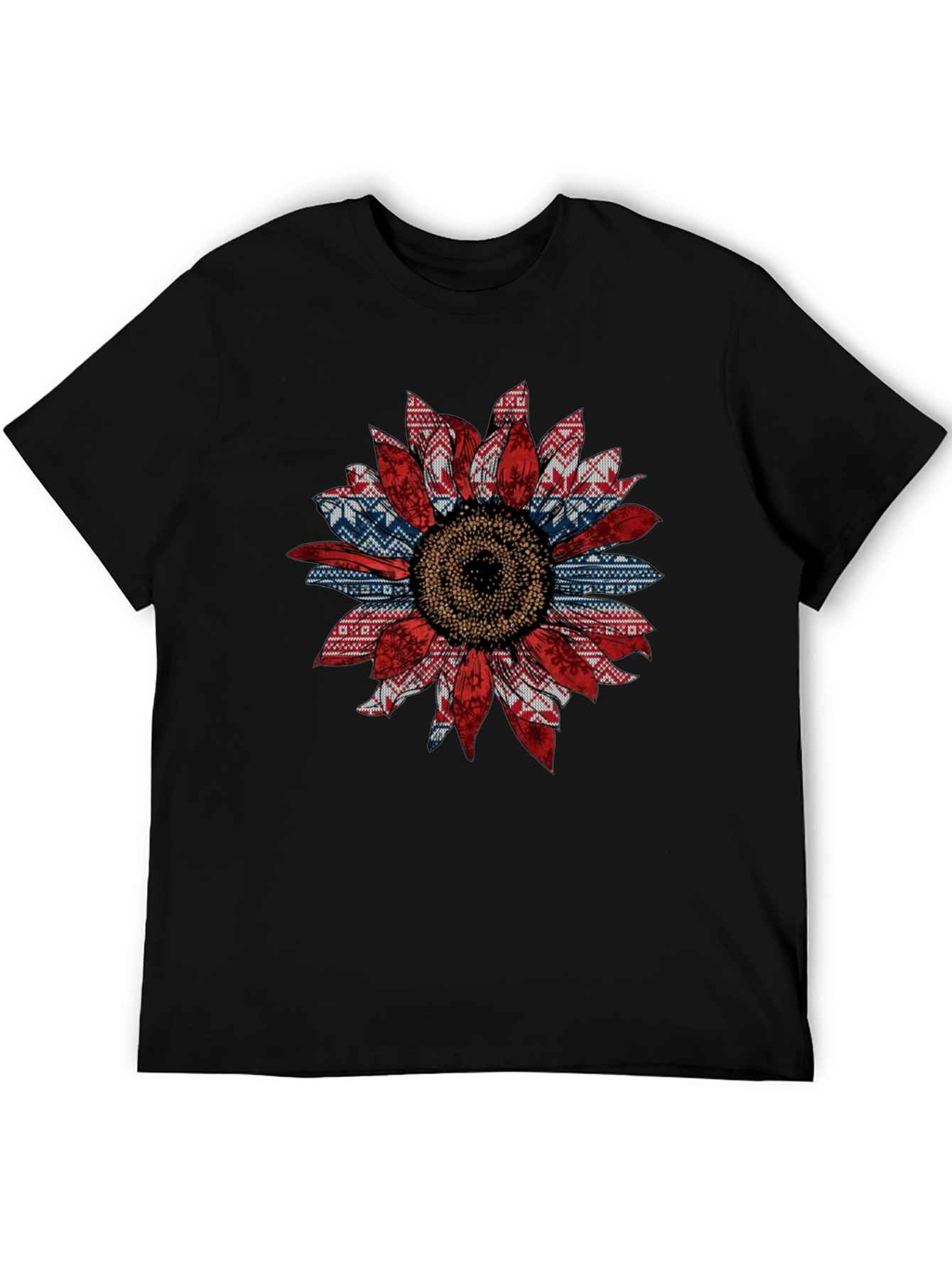 Sunflower Ugly Sweater Pattern T-Shirt