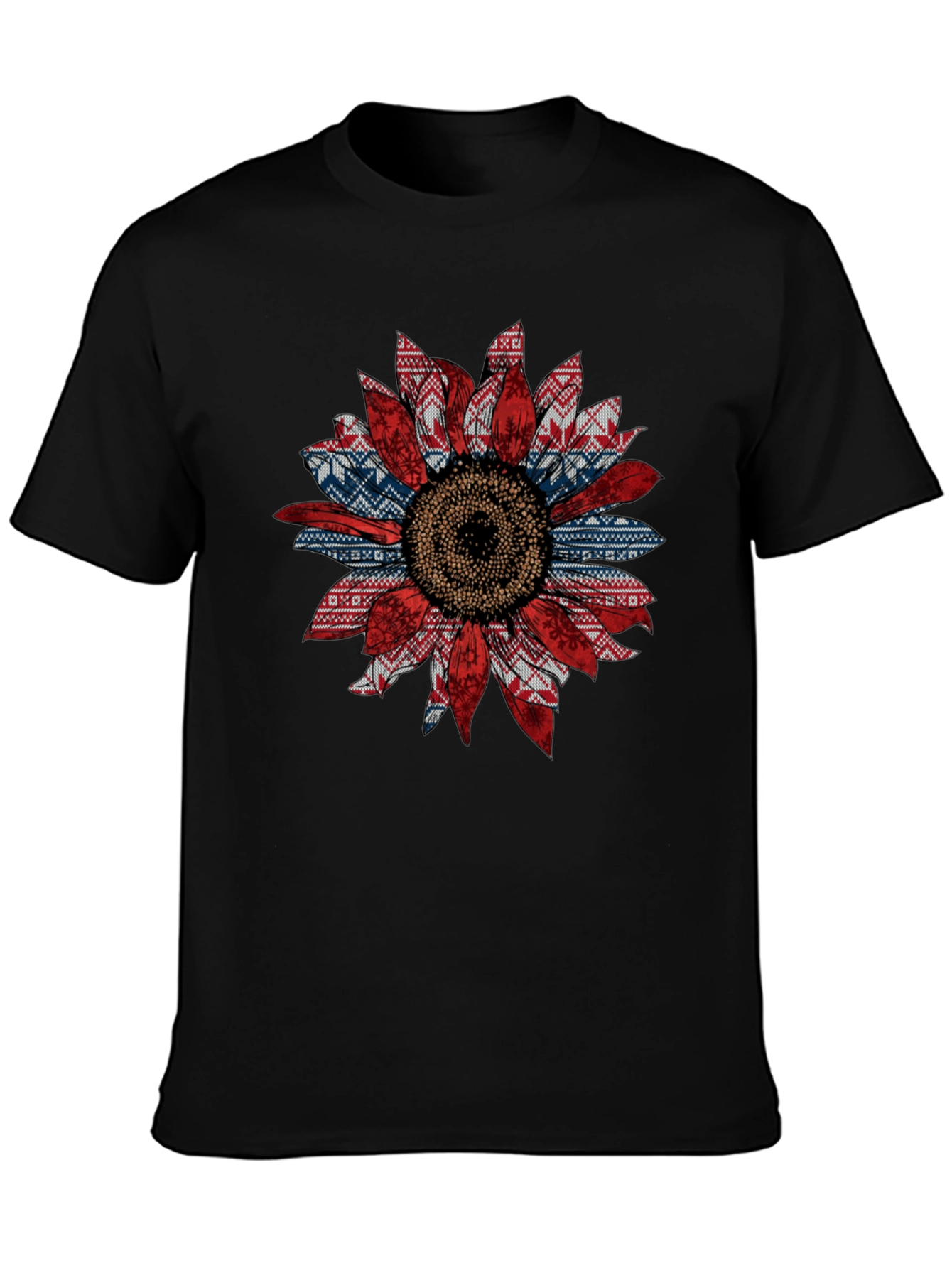 Sunflower Ugly Sweater Pattern T-Shirt