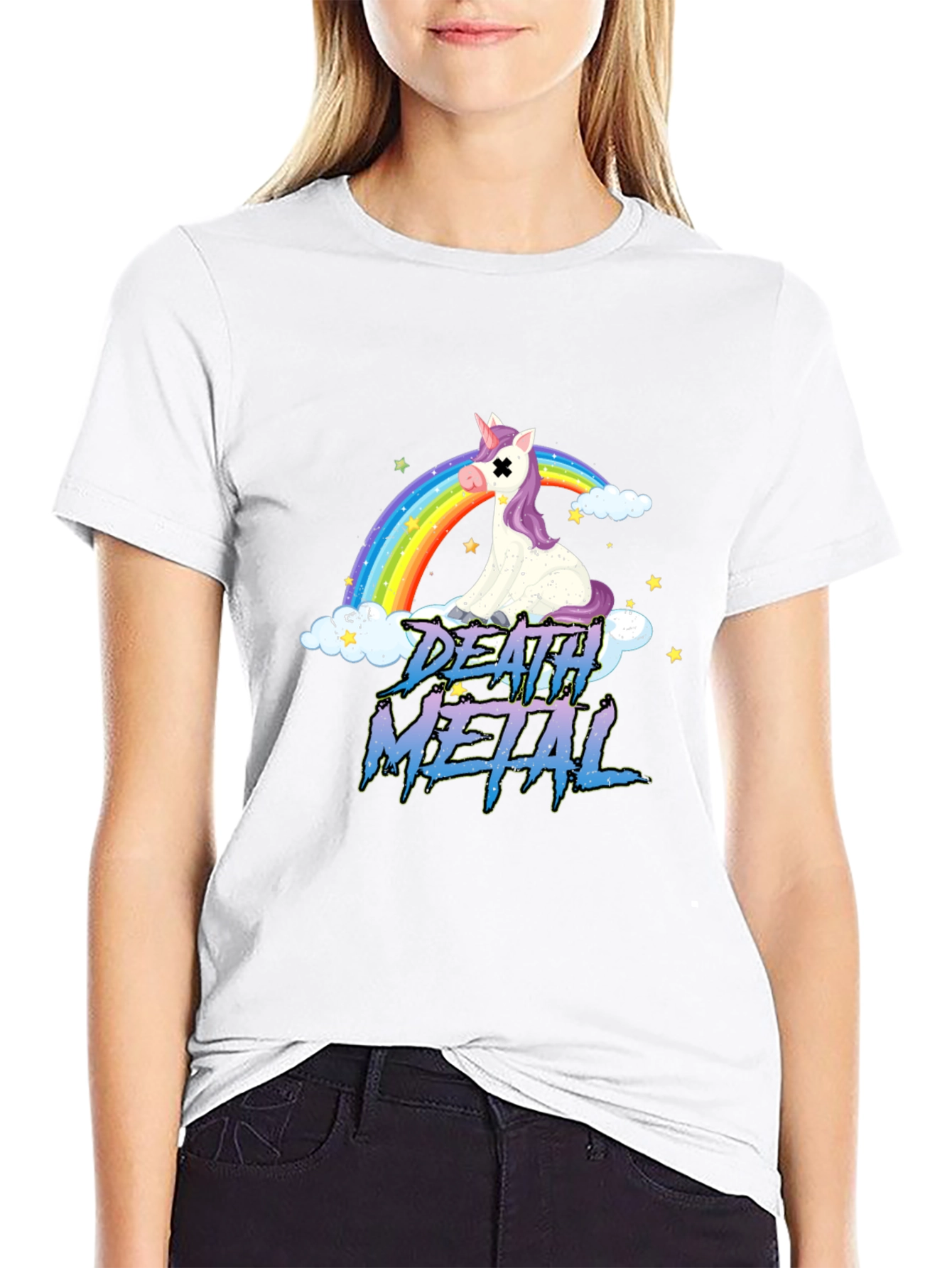 Death Metal Unicorn Rainbow T-Shirt
