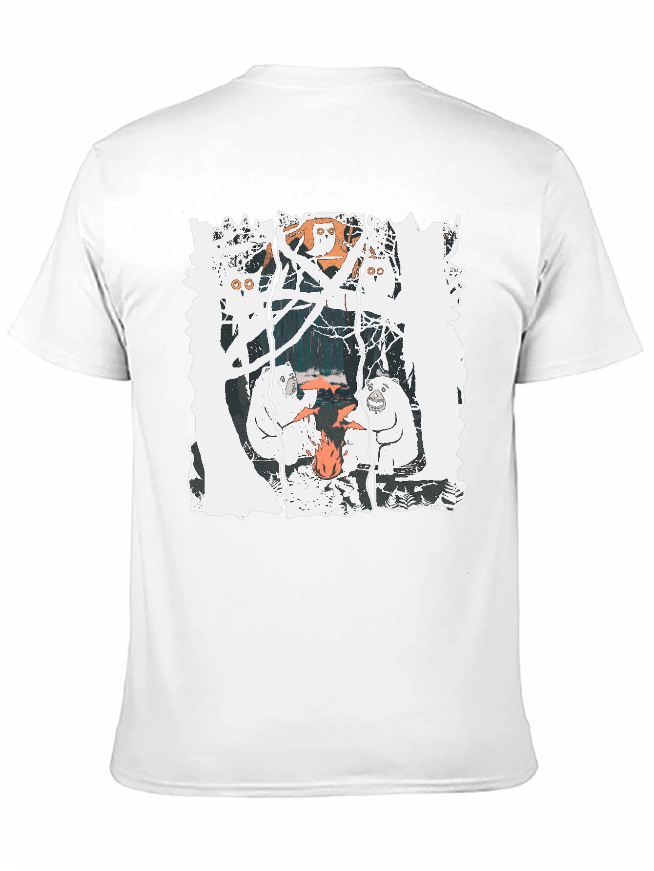 Bear Graphic Print Crew Neck T-Shirt