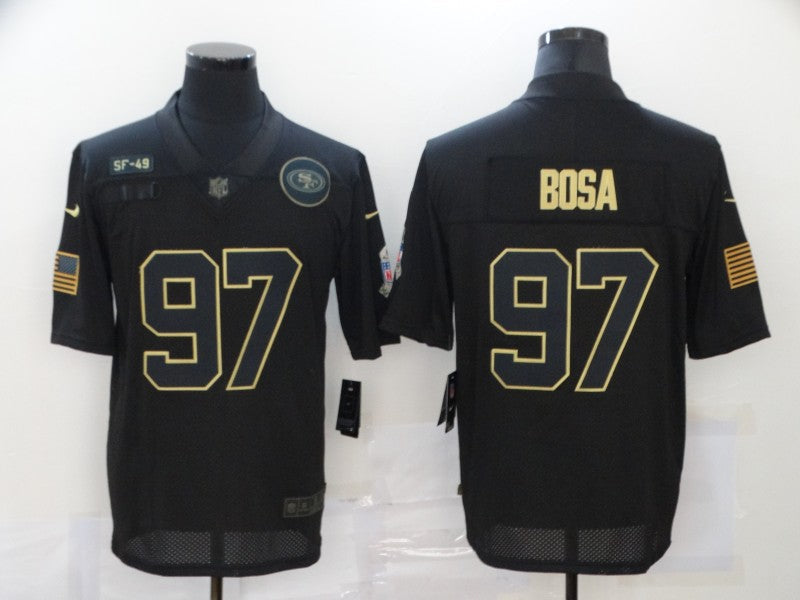 Men's San Francisco 49ers Nick Bosa #97 Black Authentic Game Jerseys