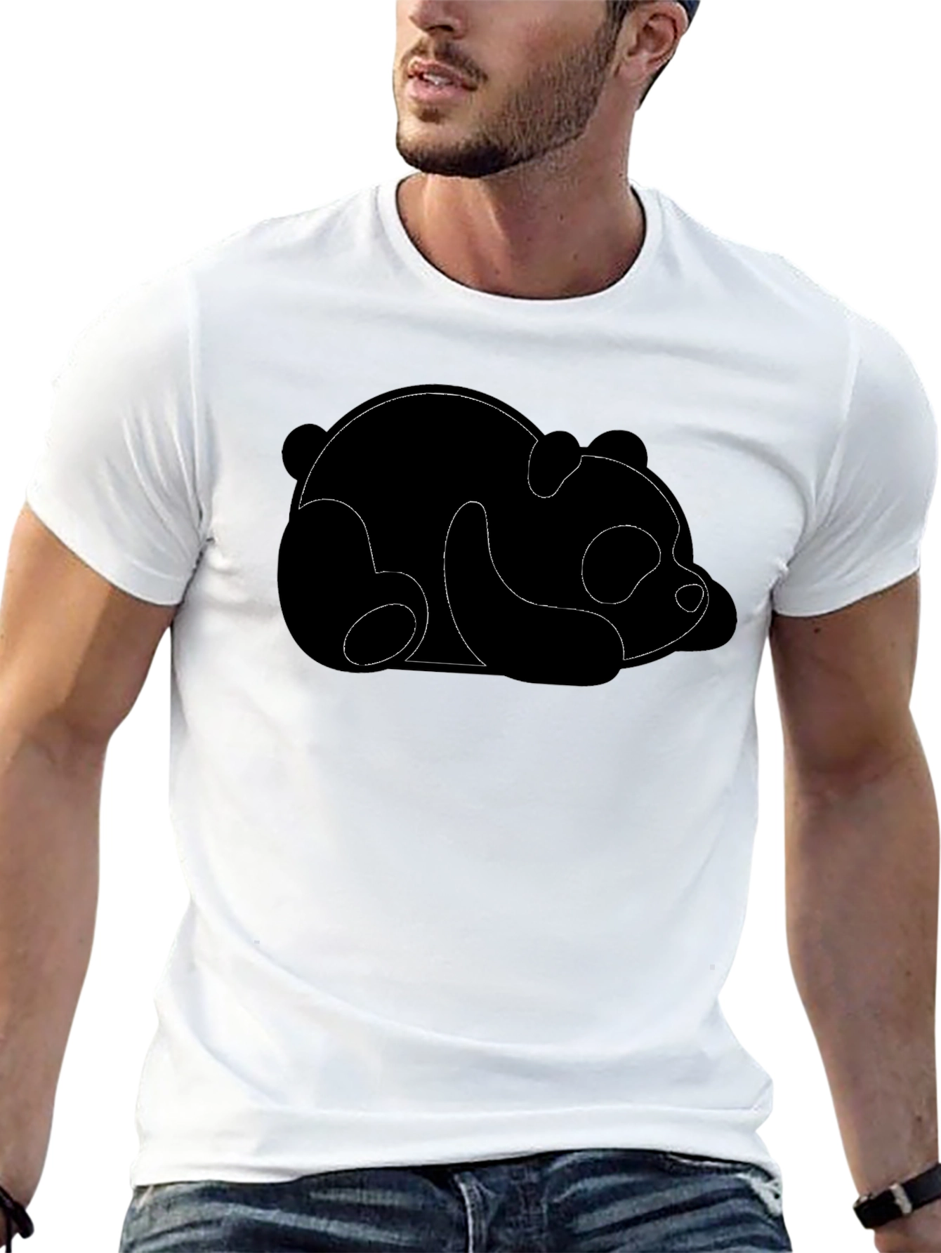 Sleeping Panda Black Graphic Tee