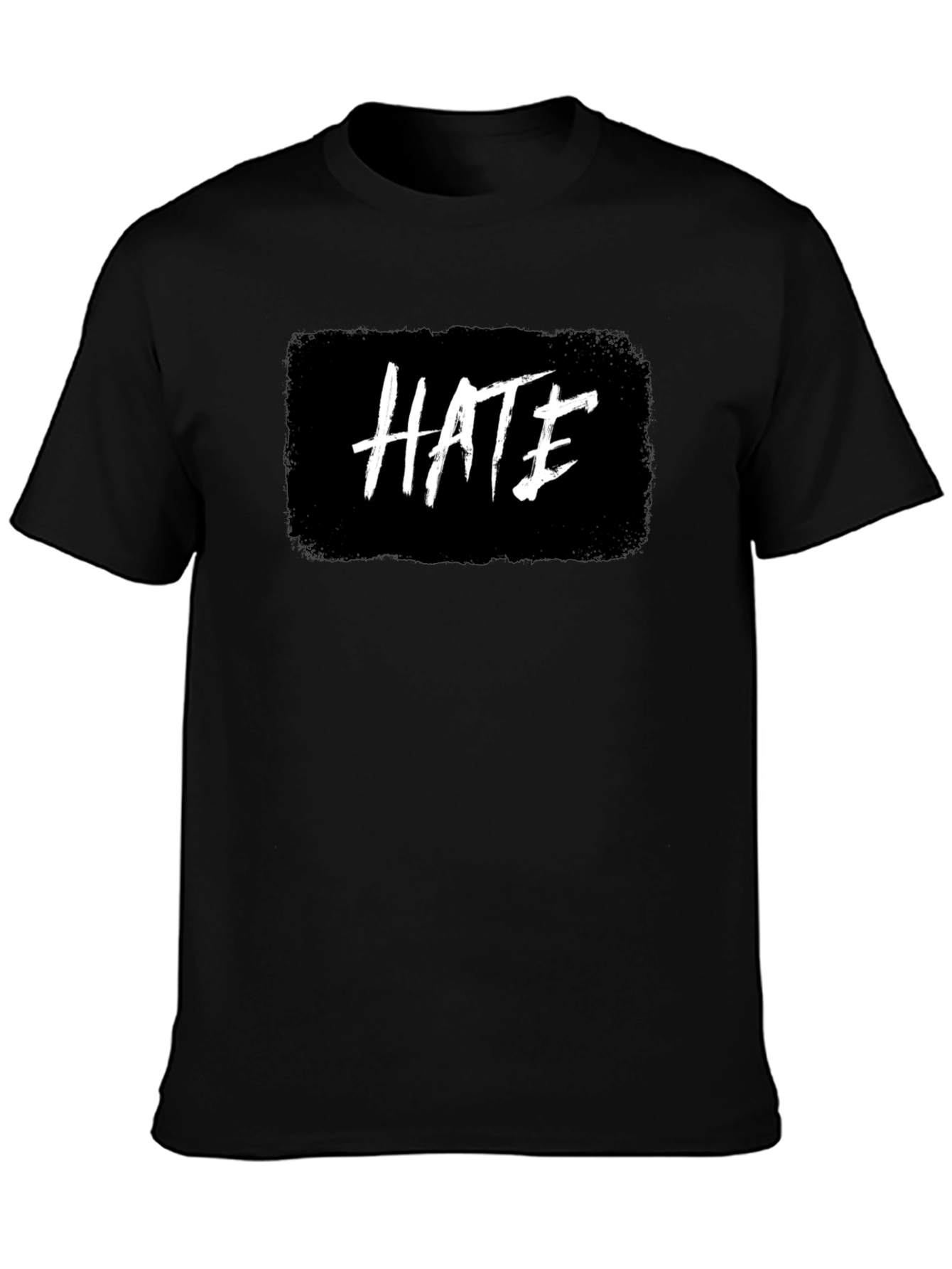 Edgy Hate Graphic Black T-Shirt for Casual Wear