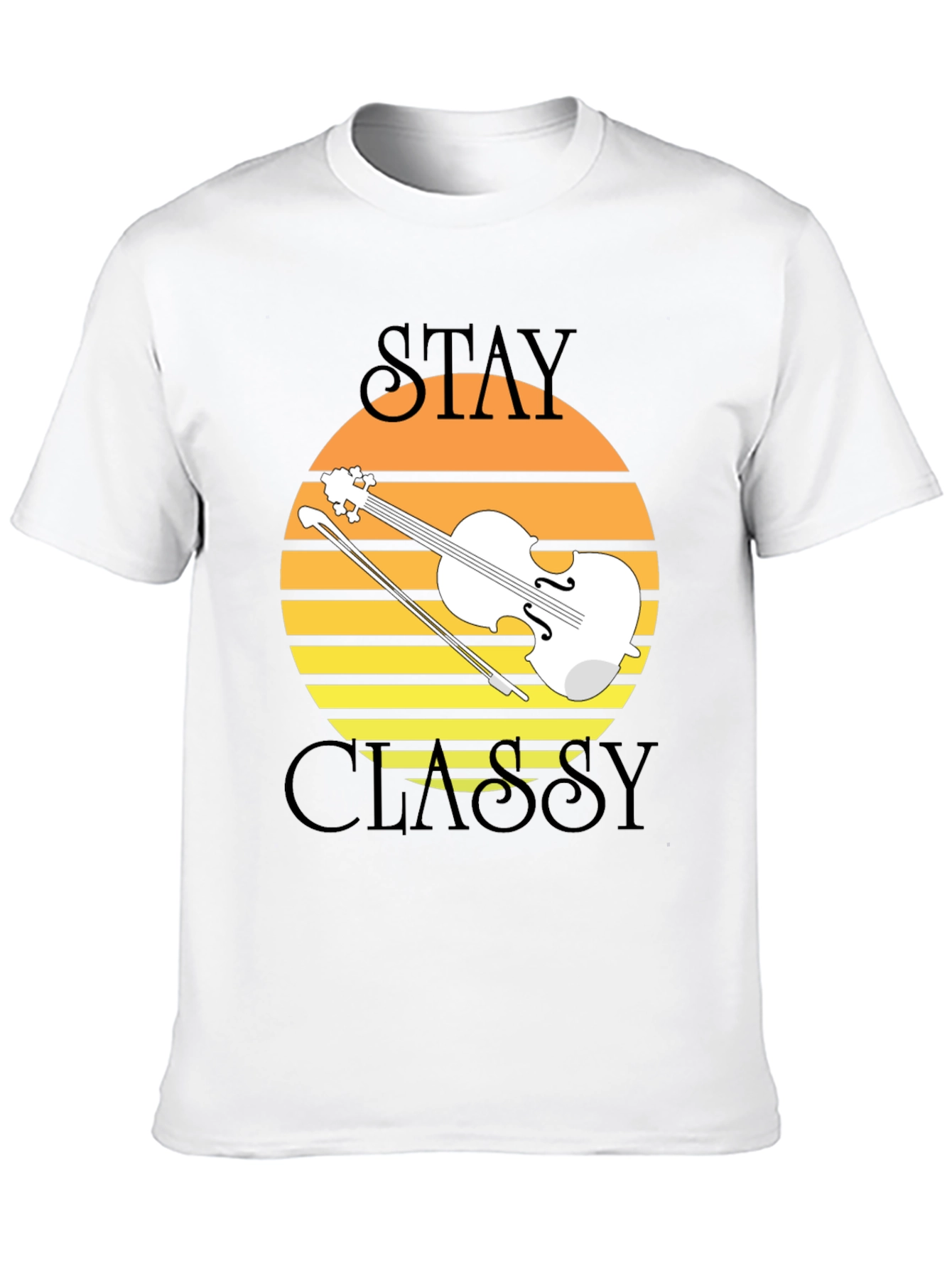 Stay Classy Violin Sunset Graphic Tee