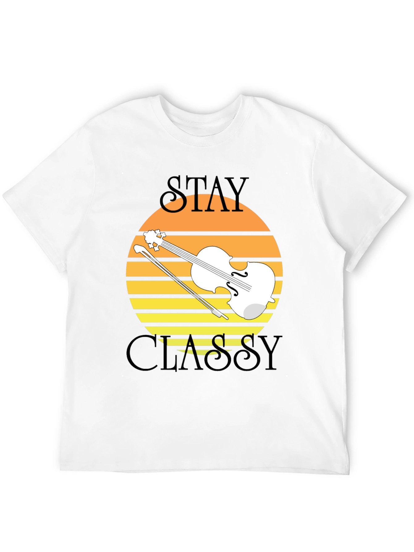 Stay Classy Violin Sunset Graphic Tee