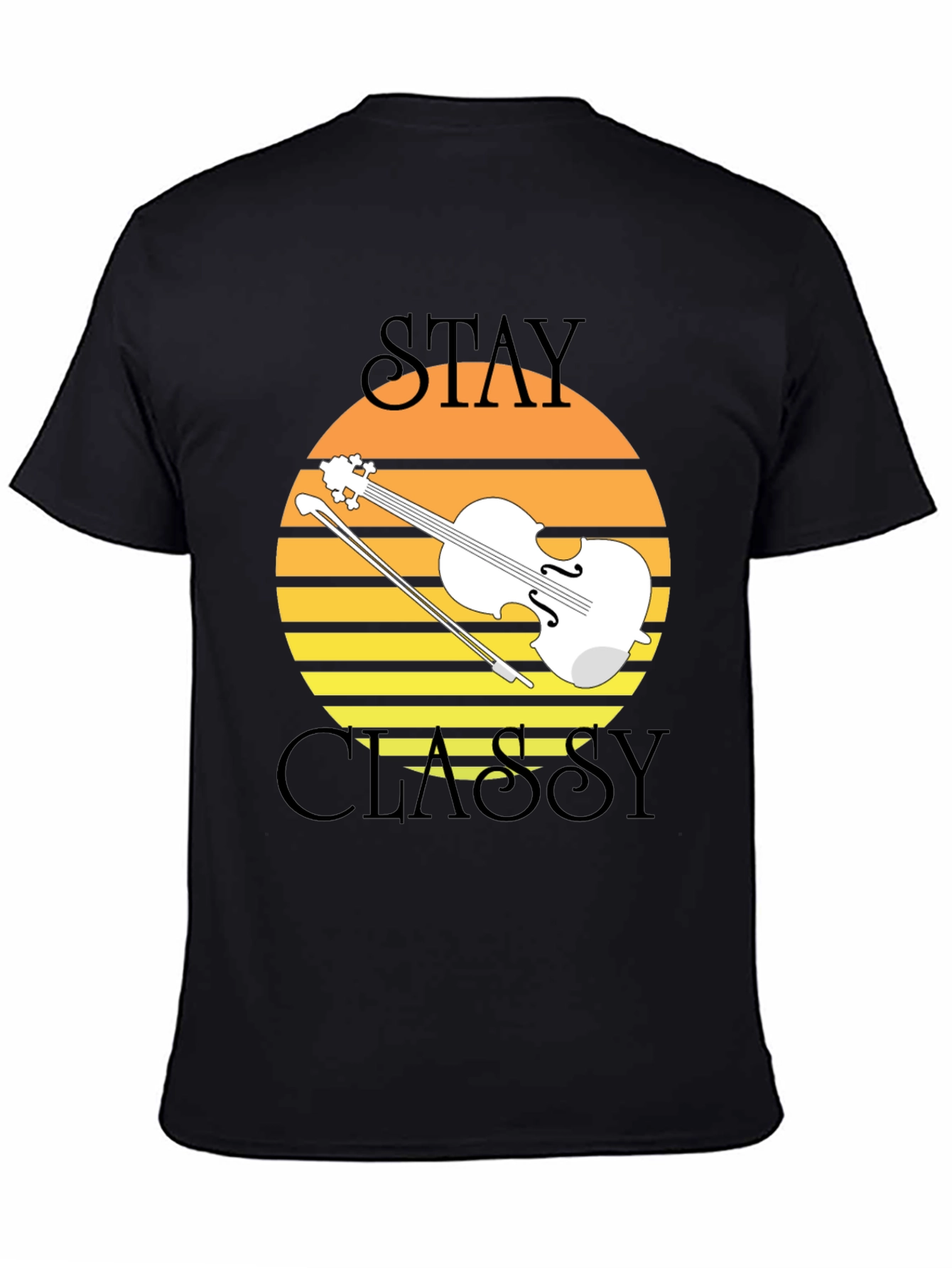 Stay Classy Violin Sunset Graphic Tee