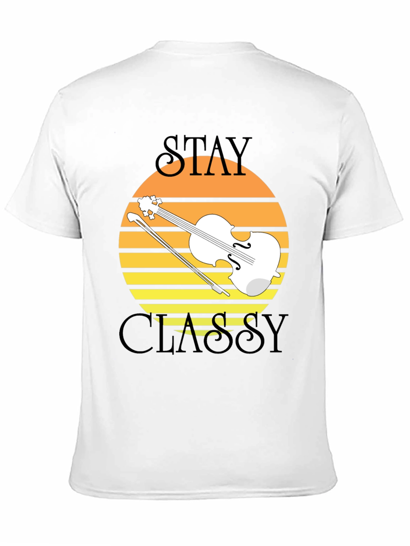 Stay Classy Violin Sunset Graphic Tee