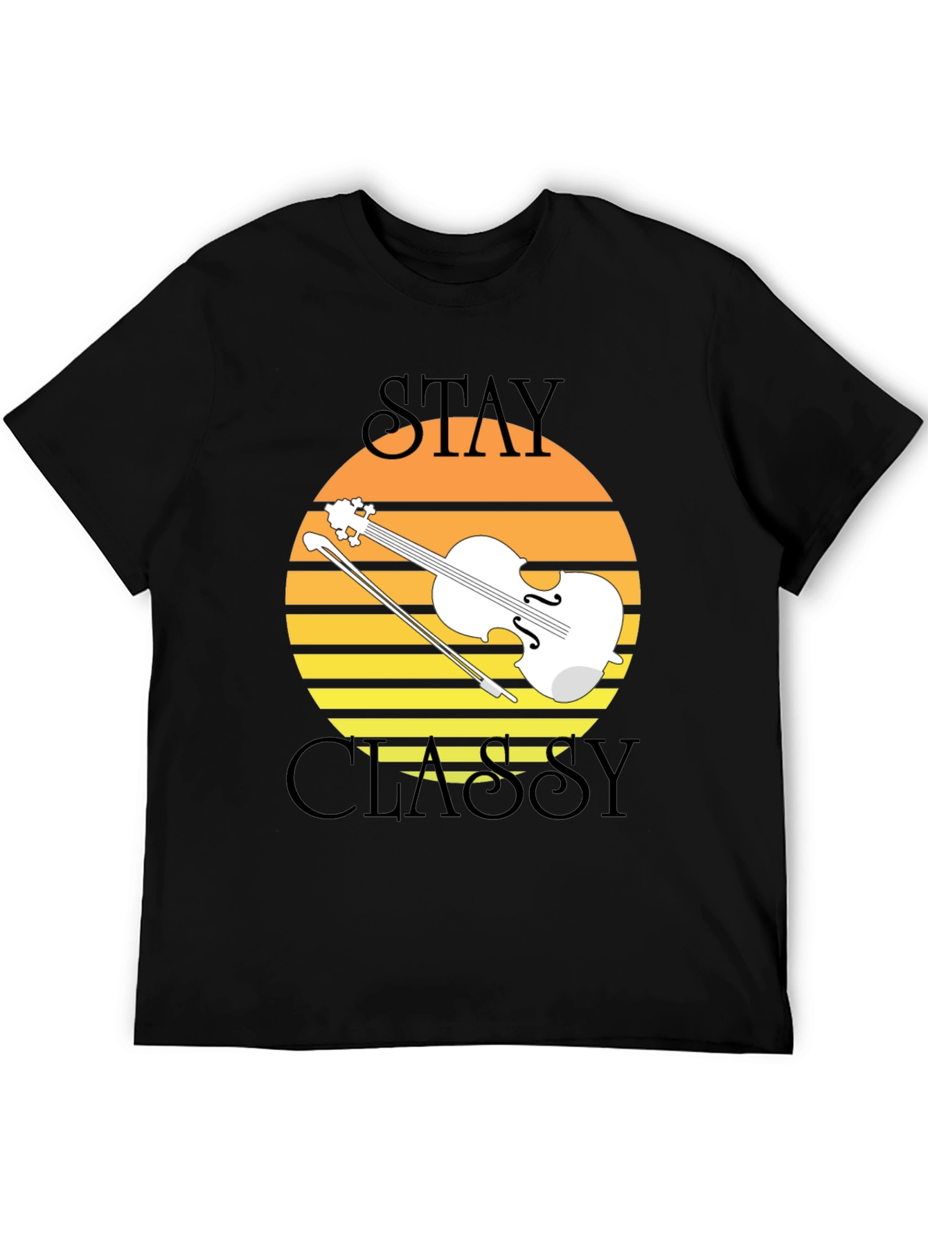 Stay Classy Violin Sunset Graphic Tee