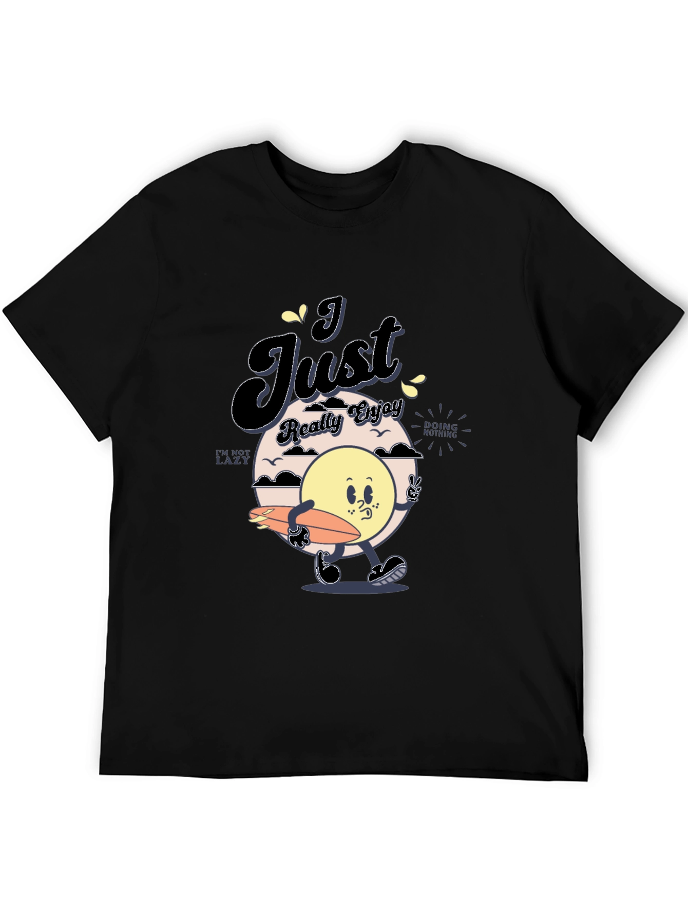 Chill Vibes T-Shirt: Cartoon Sun Graphic Tee