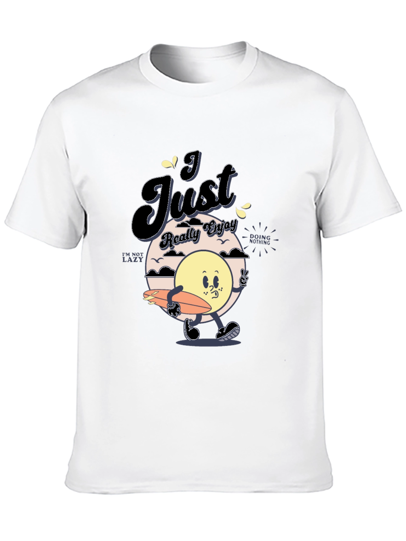 Chill Vibes T-Shirt: Cartoon Sun Graphic Tee