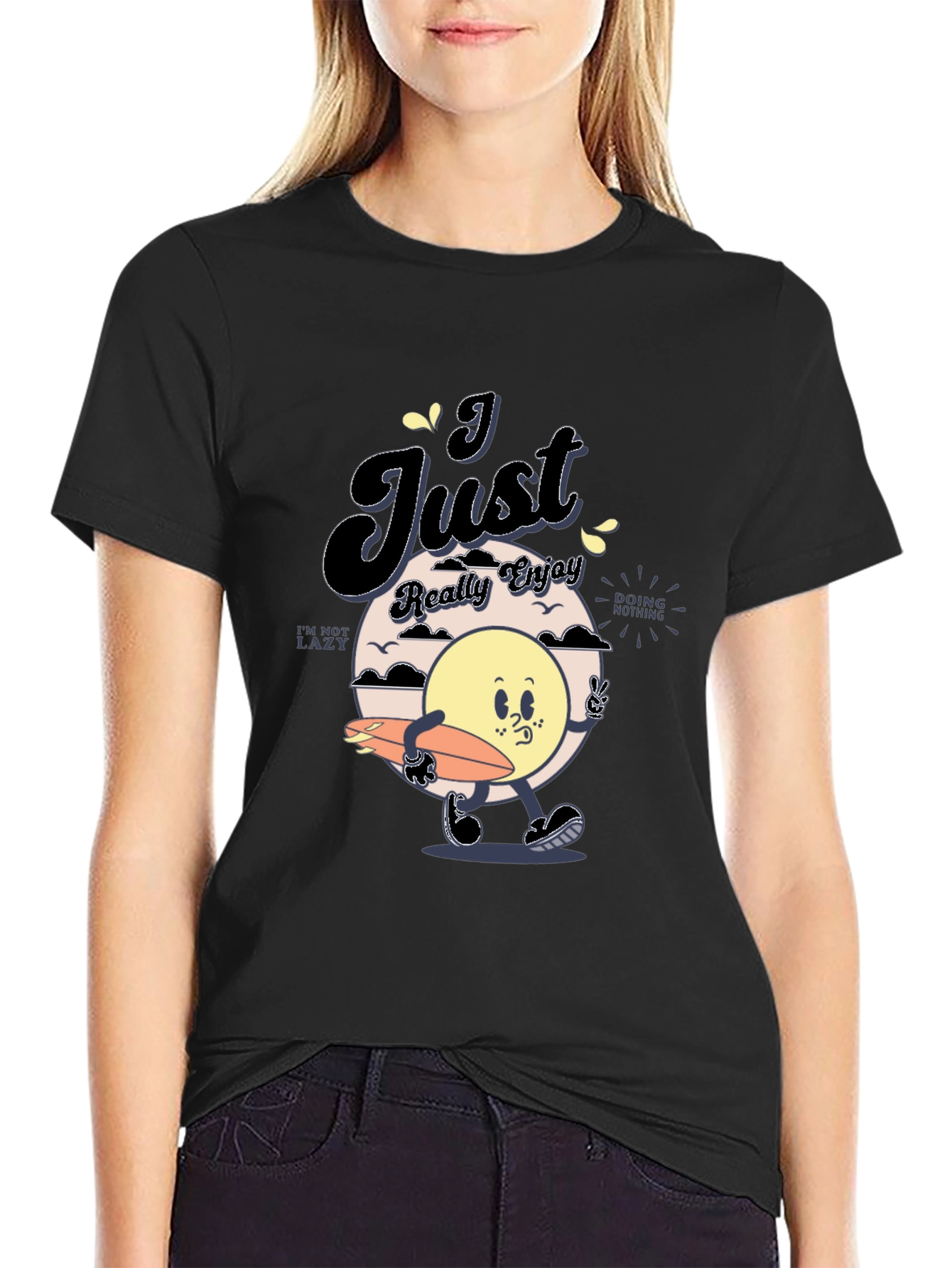 Chill Vibes T-Shirt: Cartoon Sun Graphic Tee