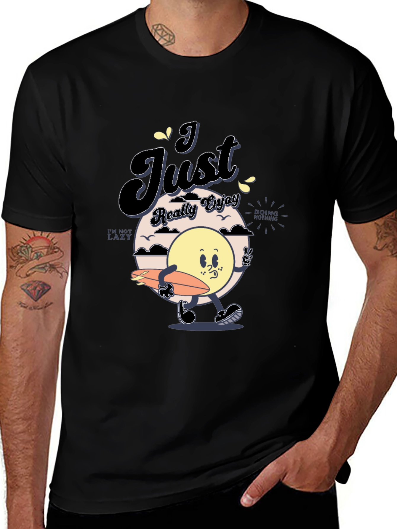 Chill Vibes T-Shirt: Cartoon Sun Graphic Tee