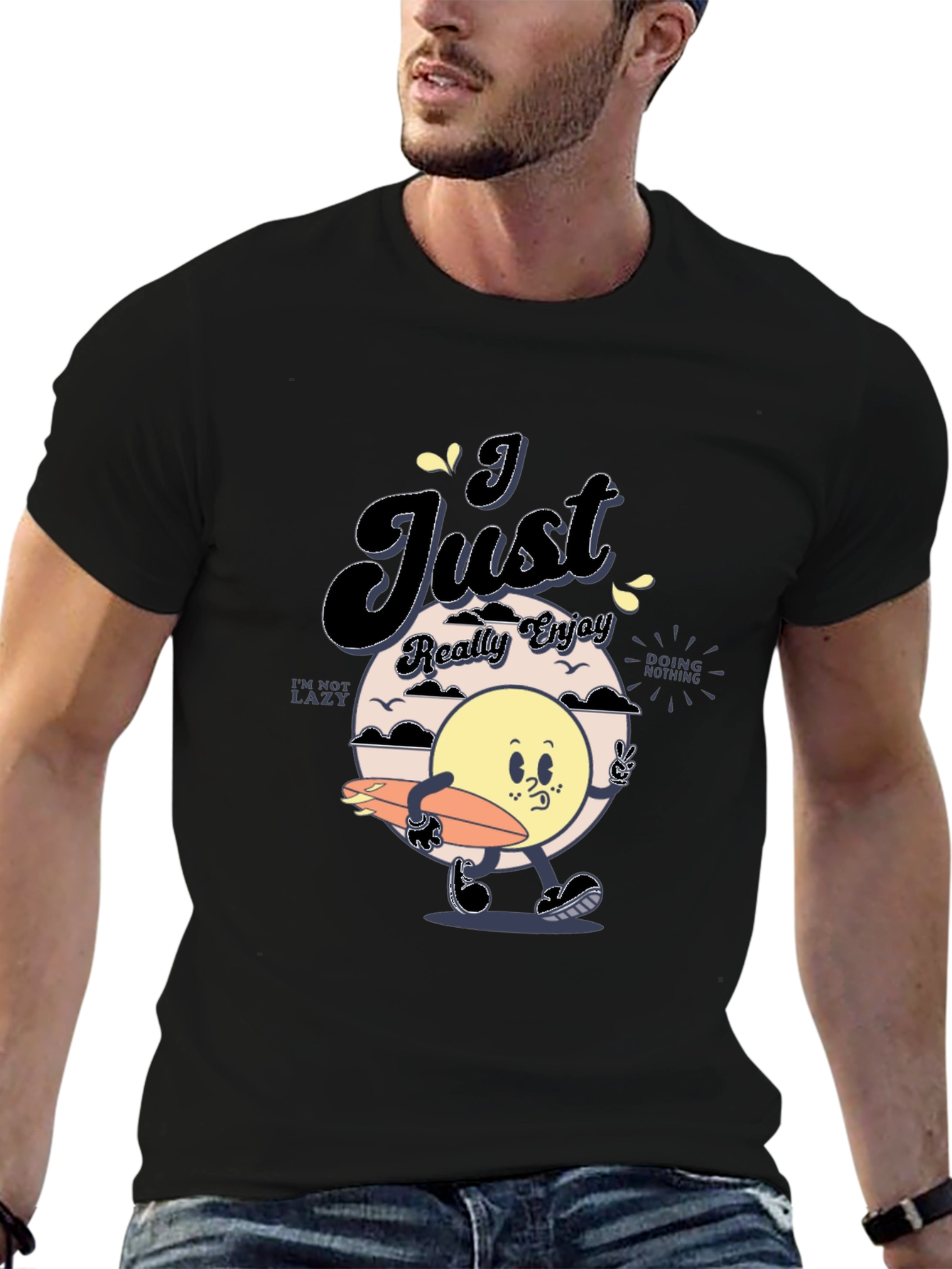 Chill Vibes T-Shirt: Cartoon Sun Graphic Tee