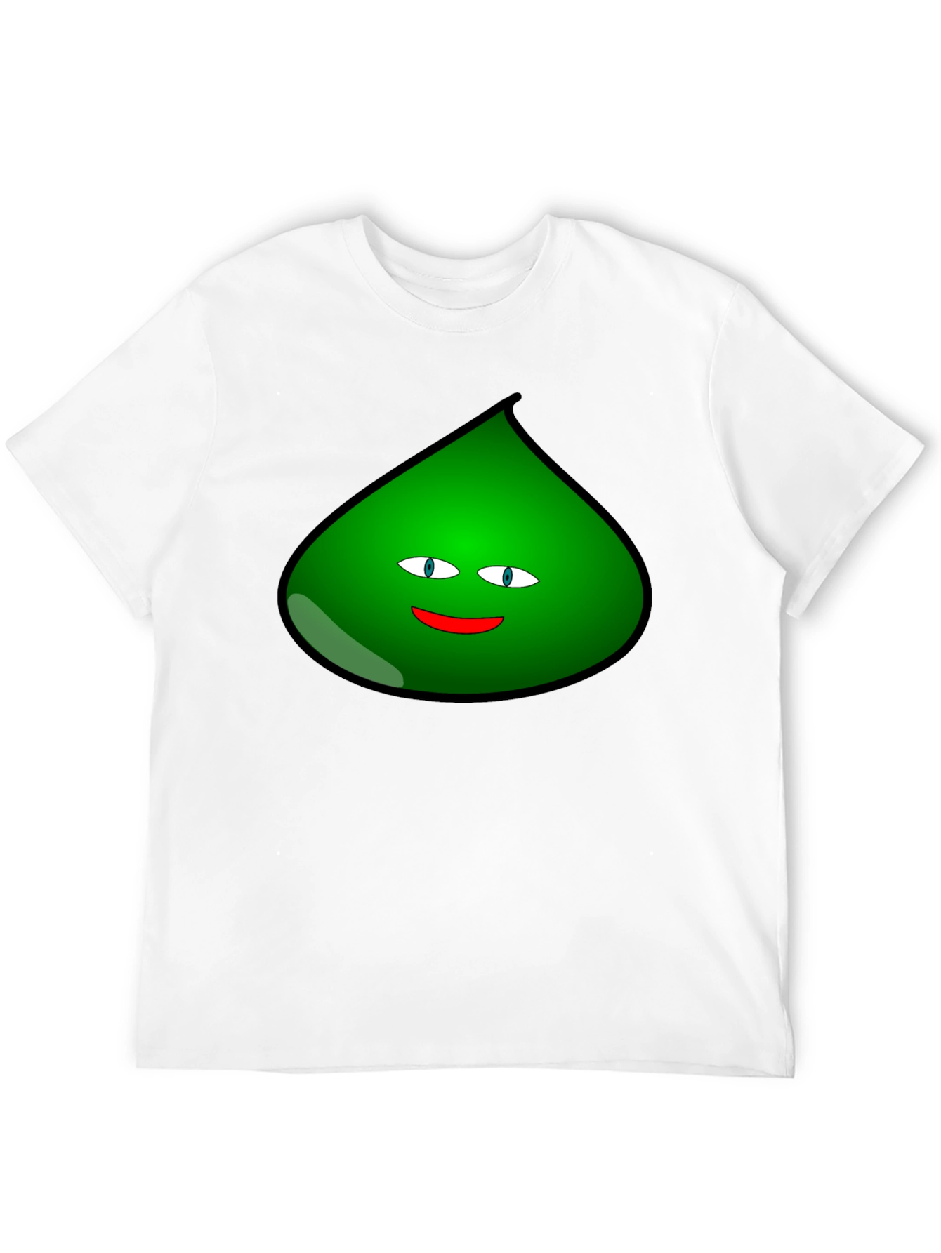 Fun Green Blob Graphic T-Shirt - Black
