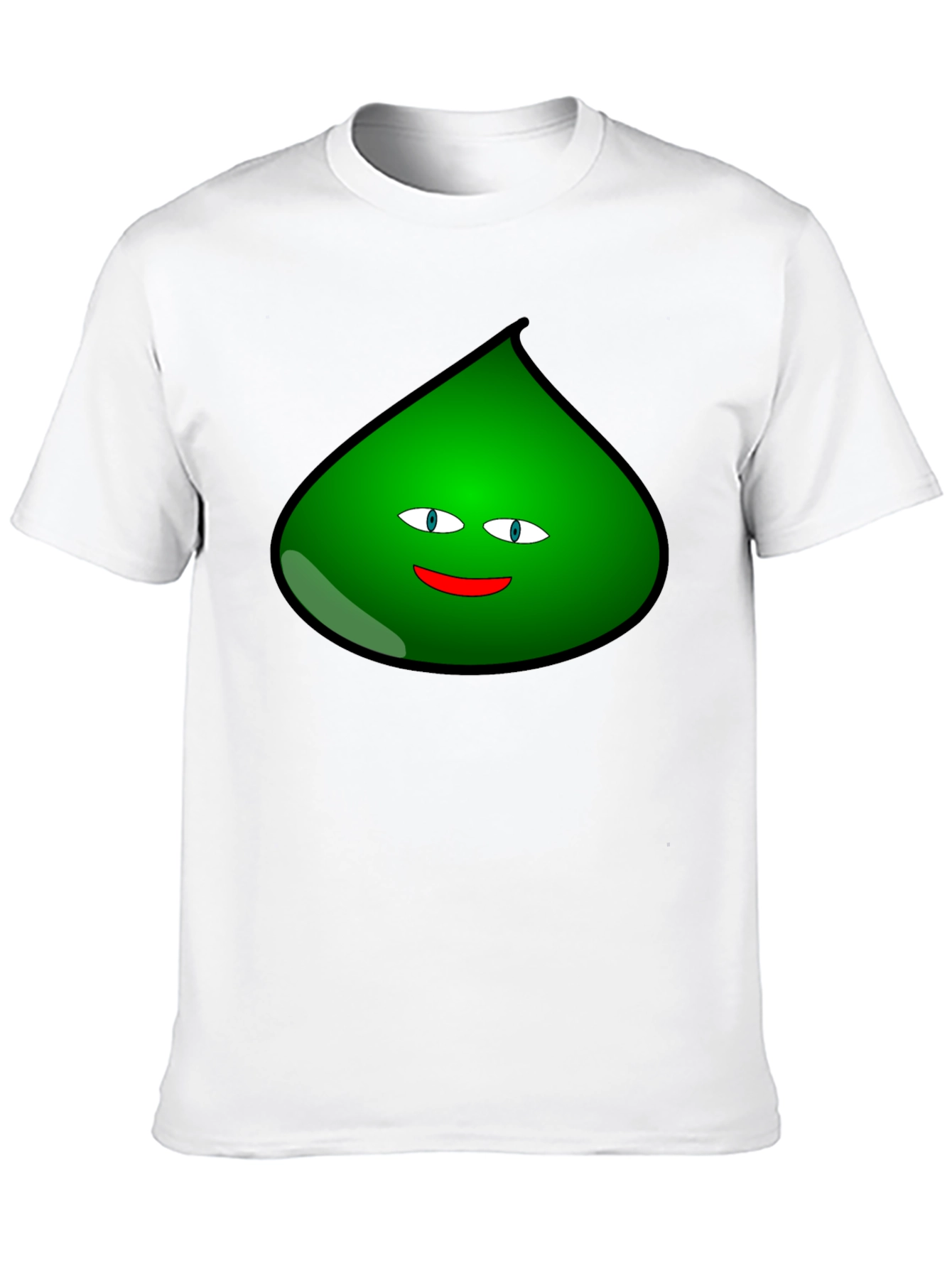 Fun Green Blob Graphic T-Shirt - Black