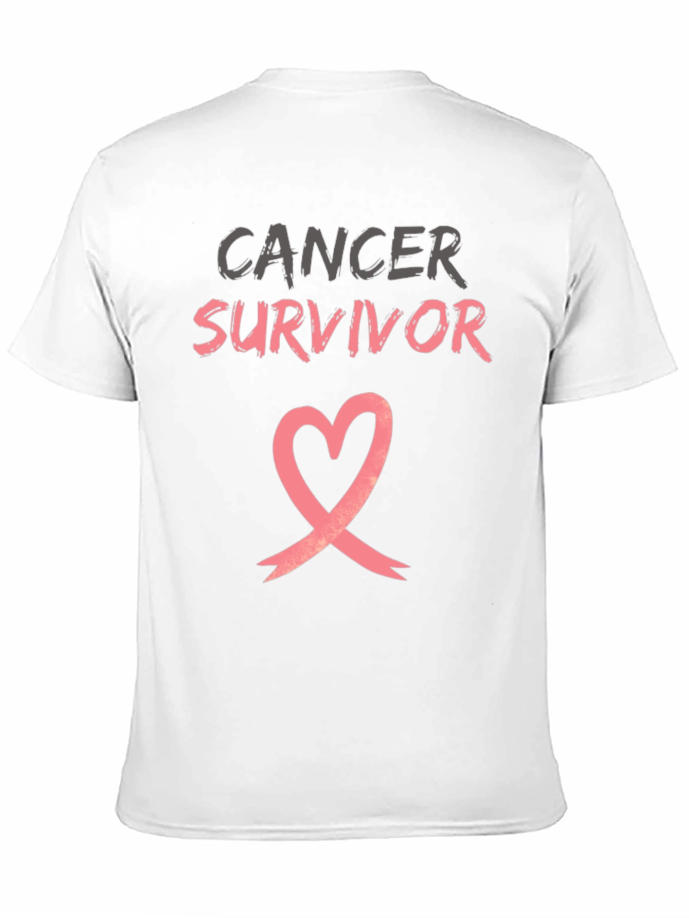 Cancer Survivor T-Shirt with Heart Ribbon Design