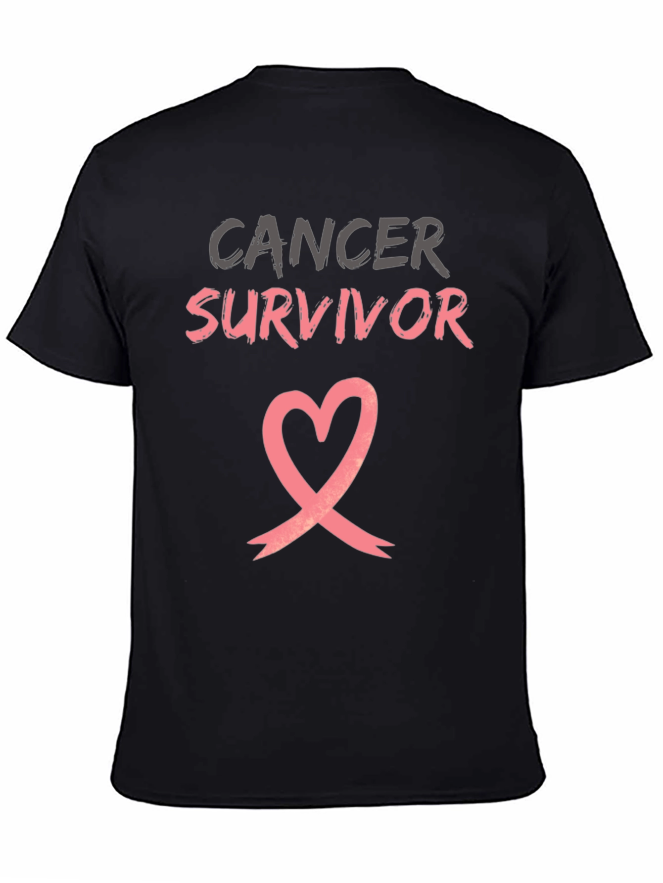 Cancer Survivor T-Shirt with Heart Ribbon Design