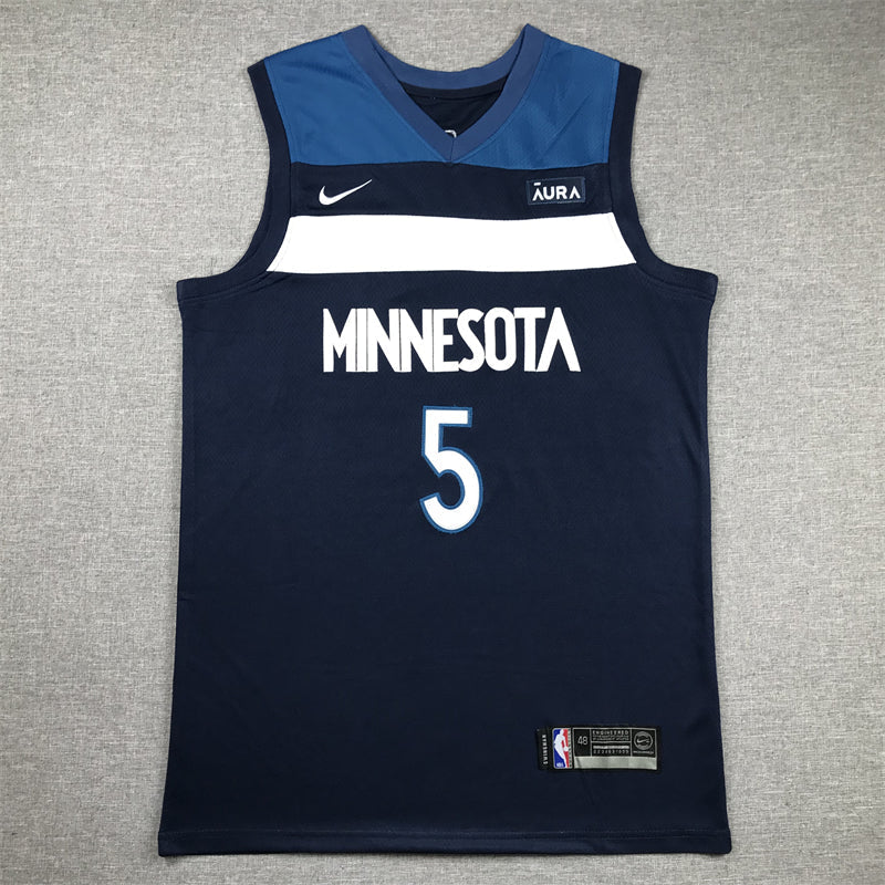 Men's Minnesota Timberwolves Anthony Edwards #5 Navy Swingman Jerseys - Icon Edition