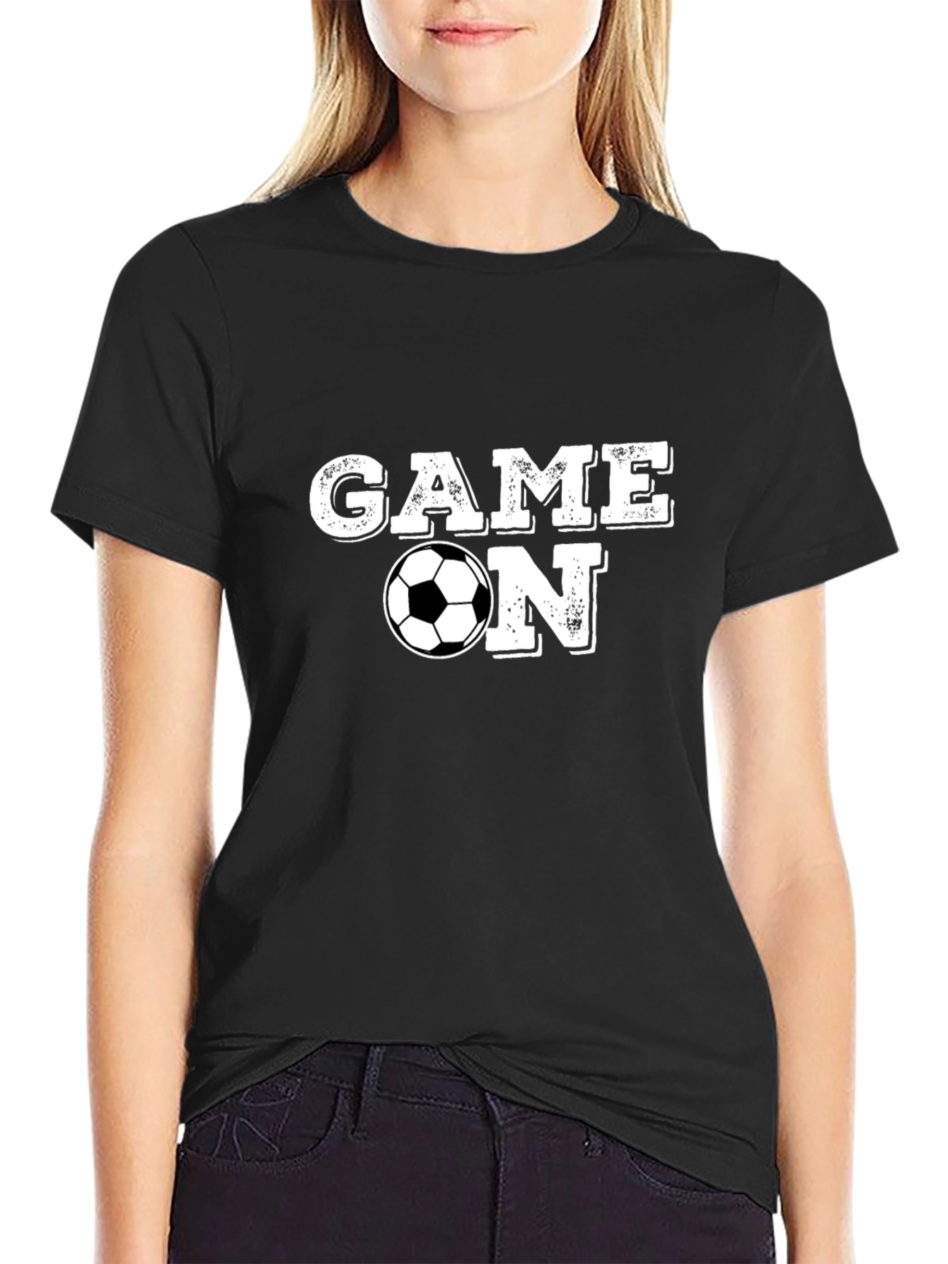 Game On Soccer T-Shirt - Black Cotton Tee