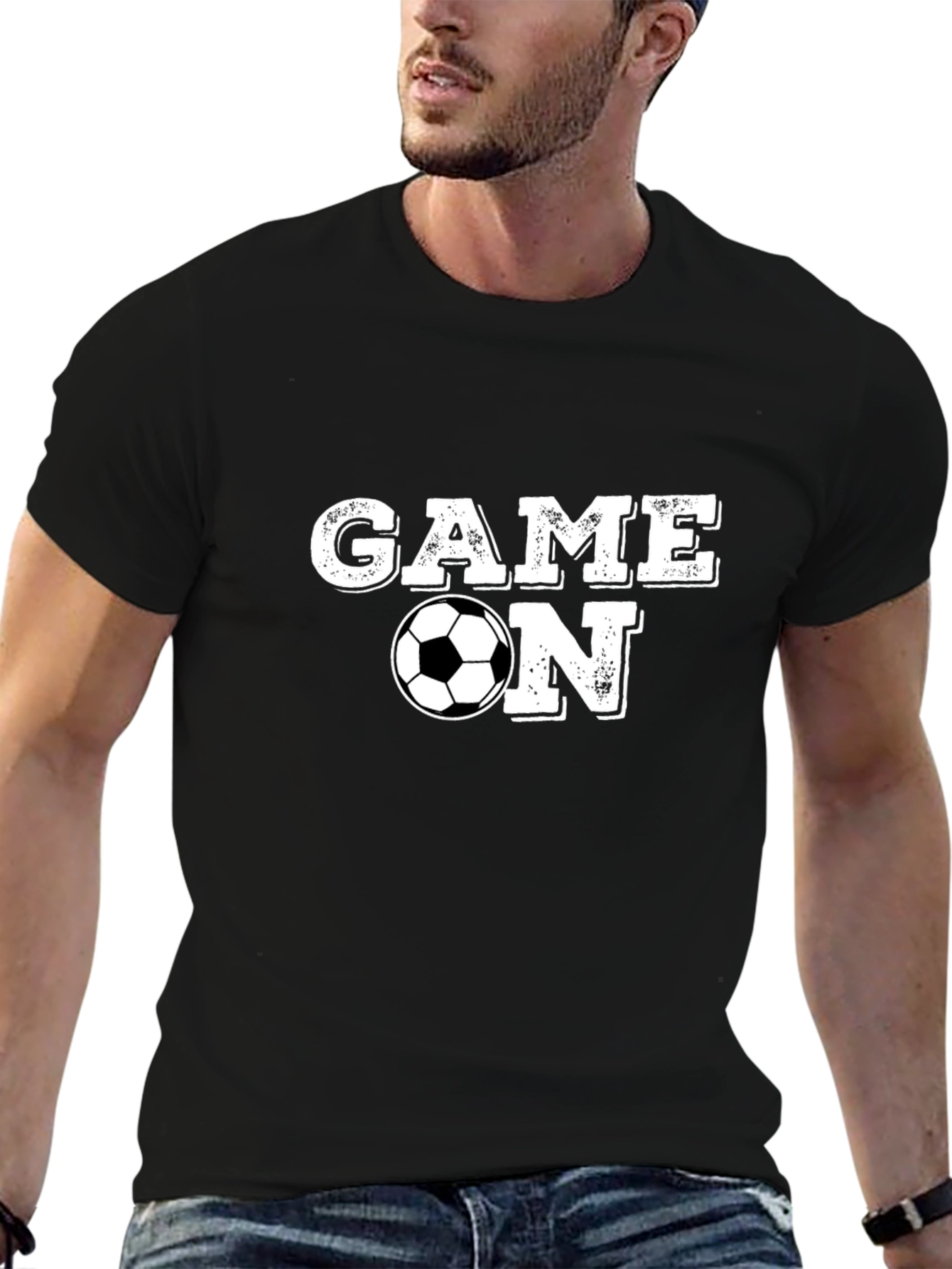 Game On Soccer T-Shirt - Black Cotton Tee