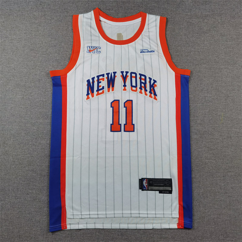 Men's New York Knicks Jalen Brunson #11 White 2024/25 Swingman Player Jerseys - City Edition
