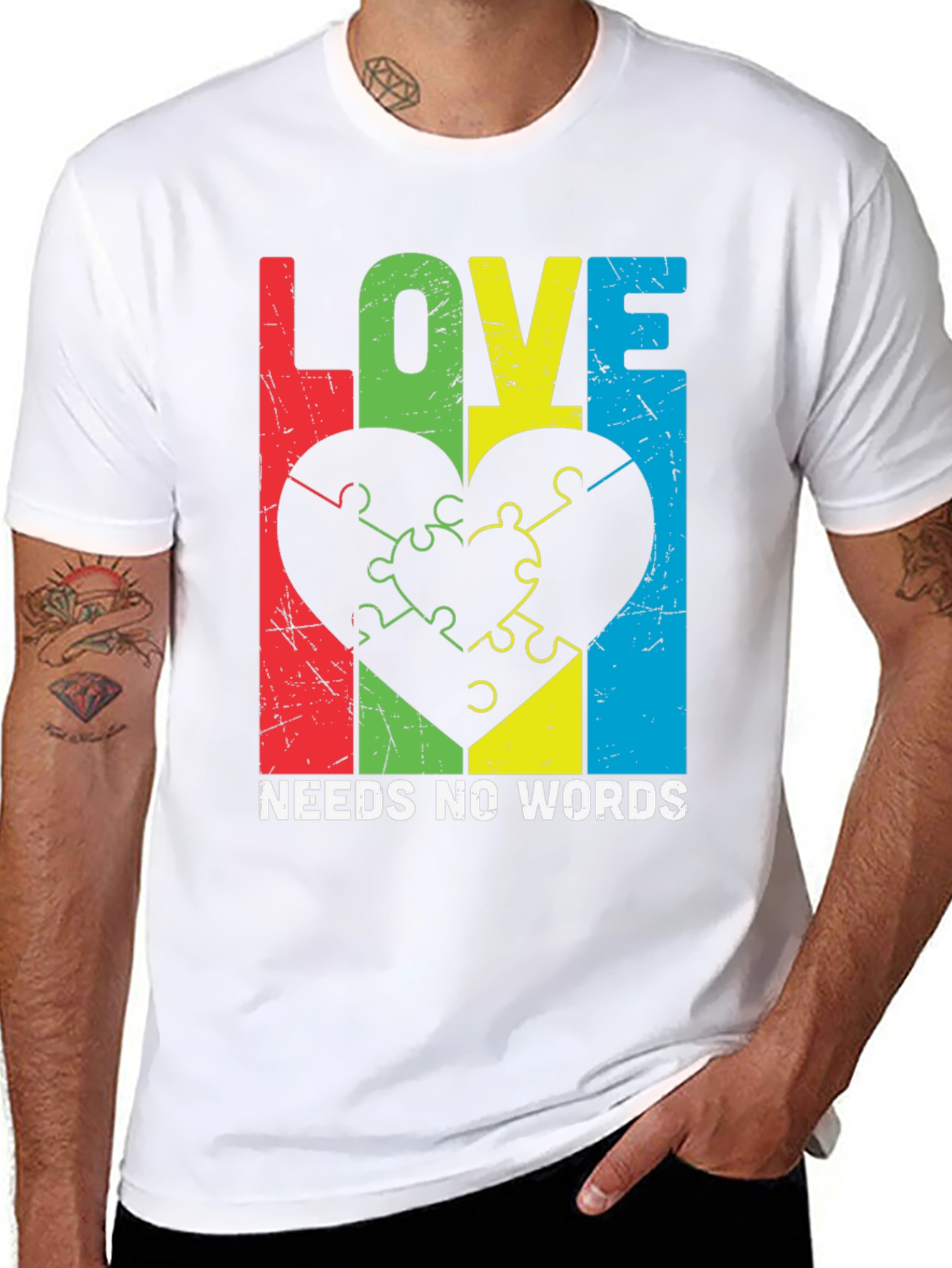 Love Needs No Words Autism Awareness T-Shirt
