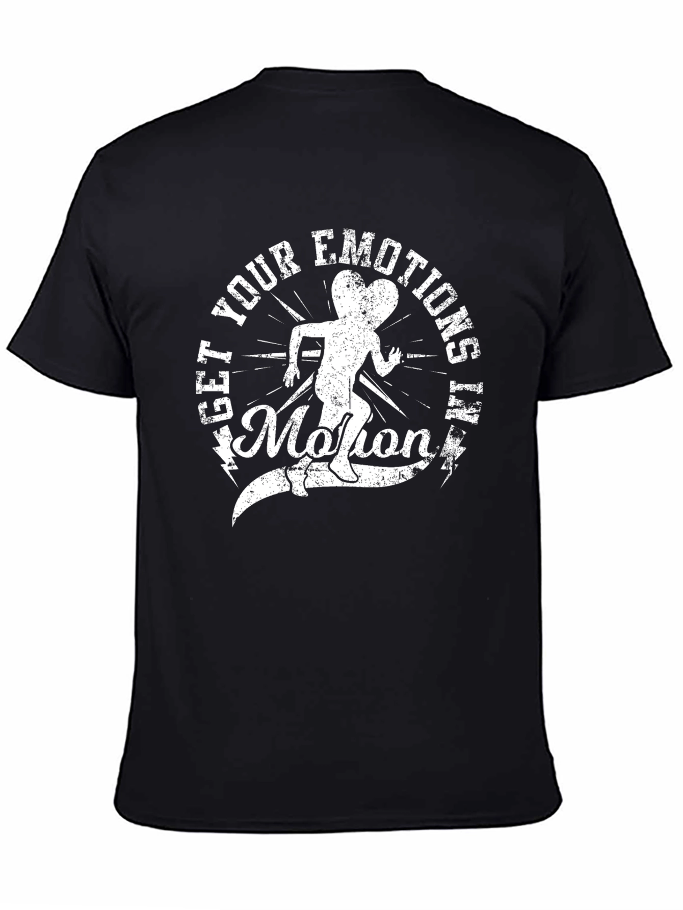 Get Your Emotions in Motion Graphic Black T-Shirt