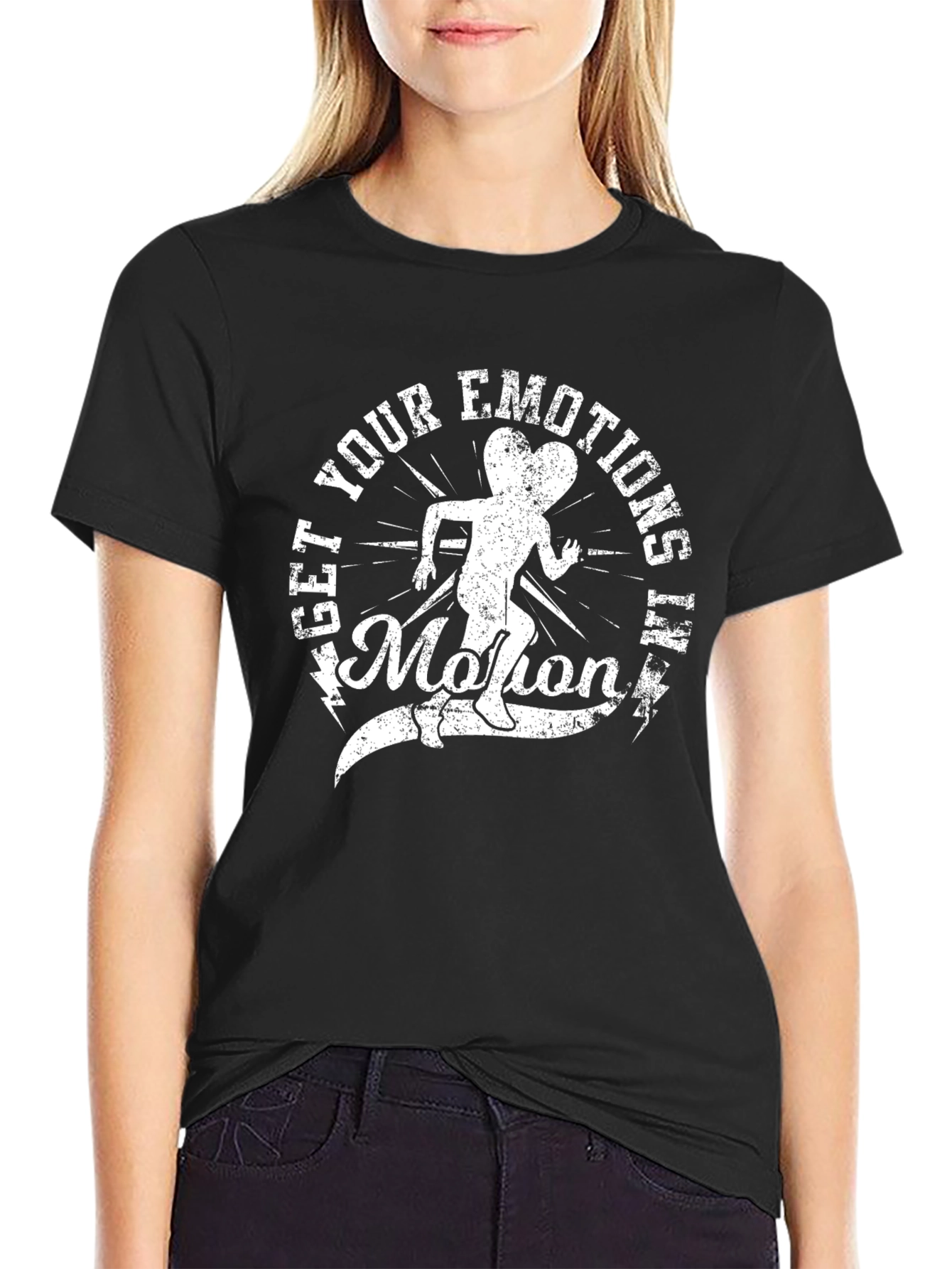 Get Your Emotions in Motion Graphic Black T-Shirt