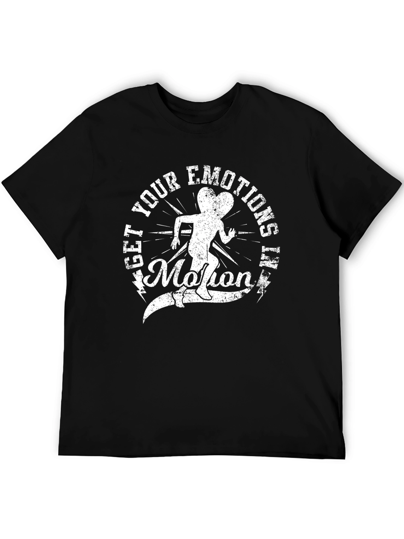 Get Your Emotions in Motion Graphic Black T-Shirt