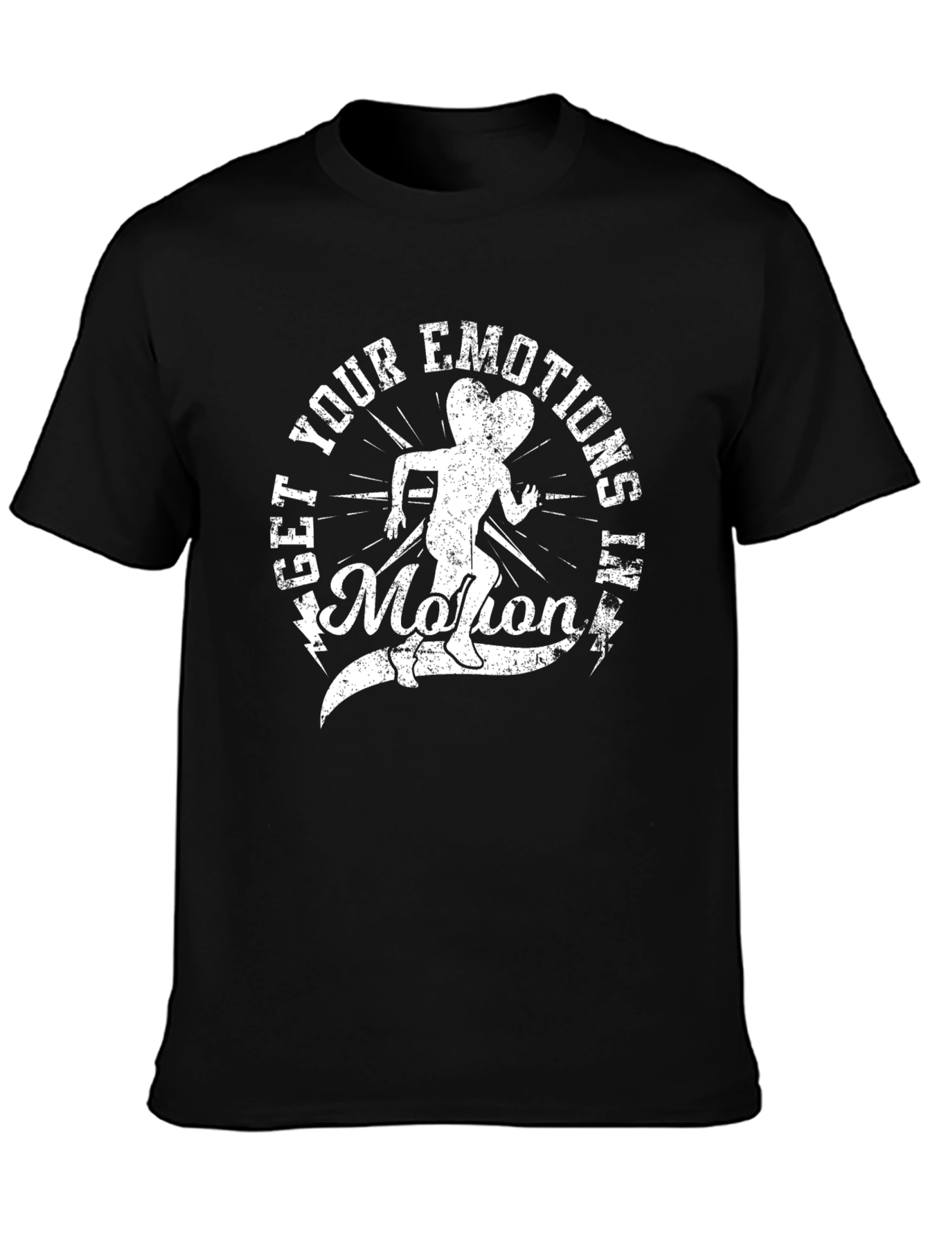 Get Your Emotions in Motion Graphic Black T-Shirt