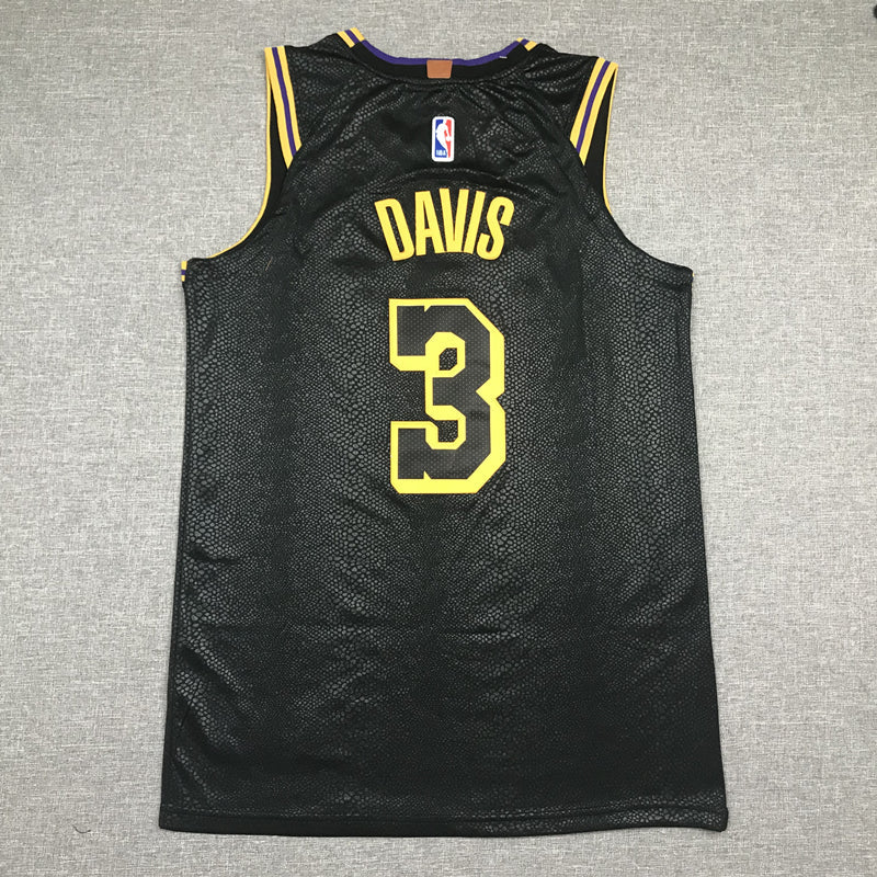 Men's Los Angeles Lakers Anthony Davis Black #3 NBA Swingman Jerseys