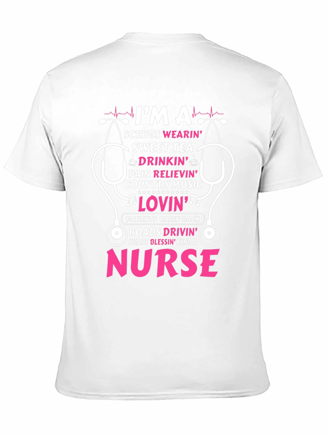 Nurse T-Shirt: Scrubs Sweet Tea Country Music Lovin