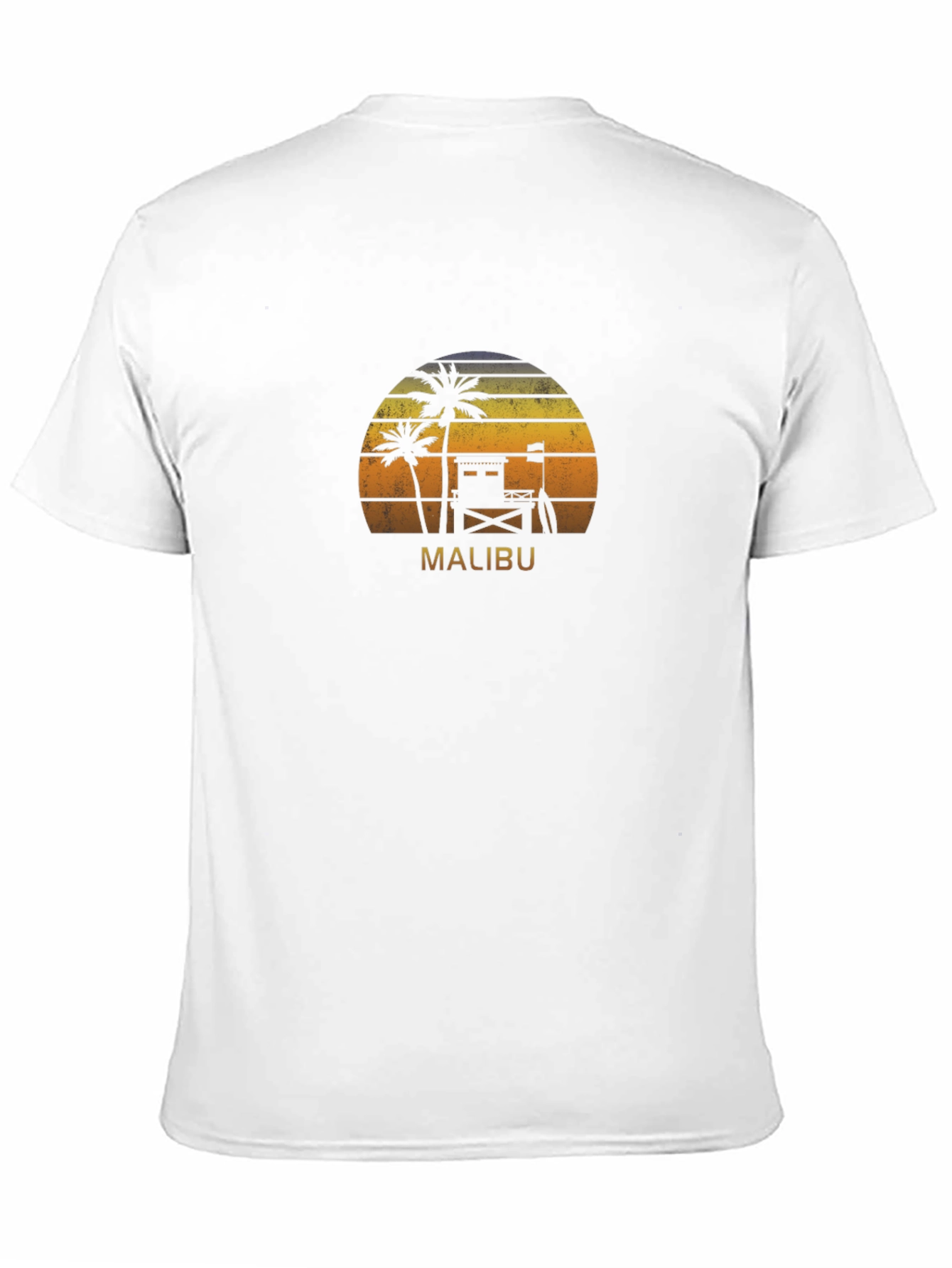 Malibu Beach Sunset Graphic T-Shirt