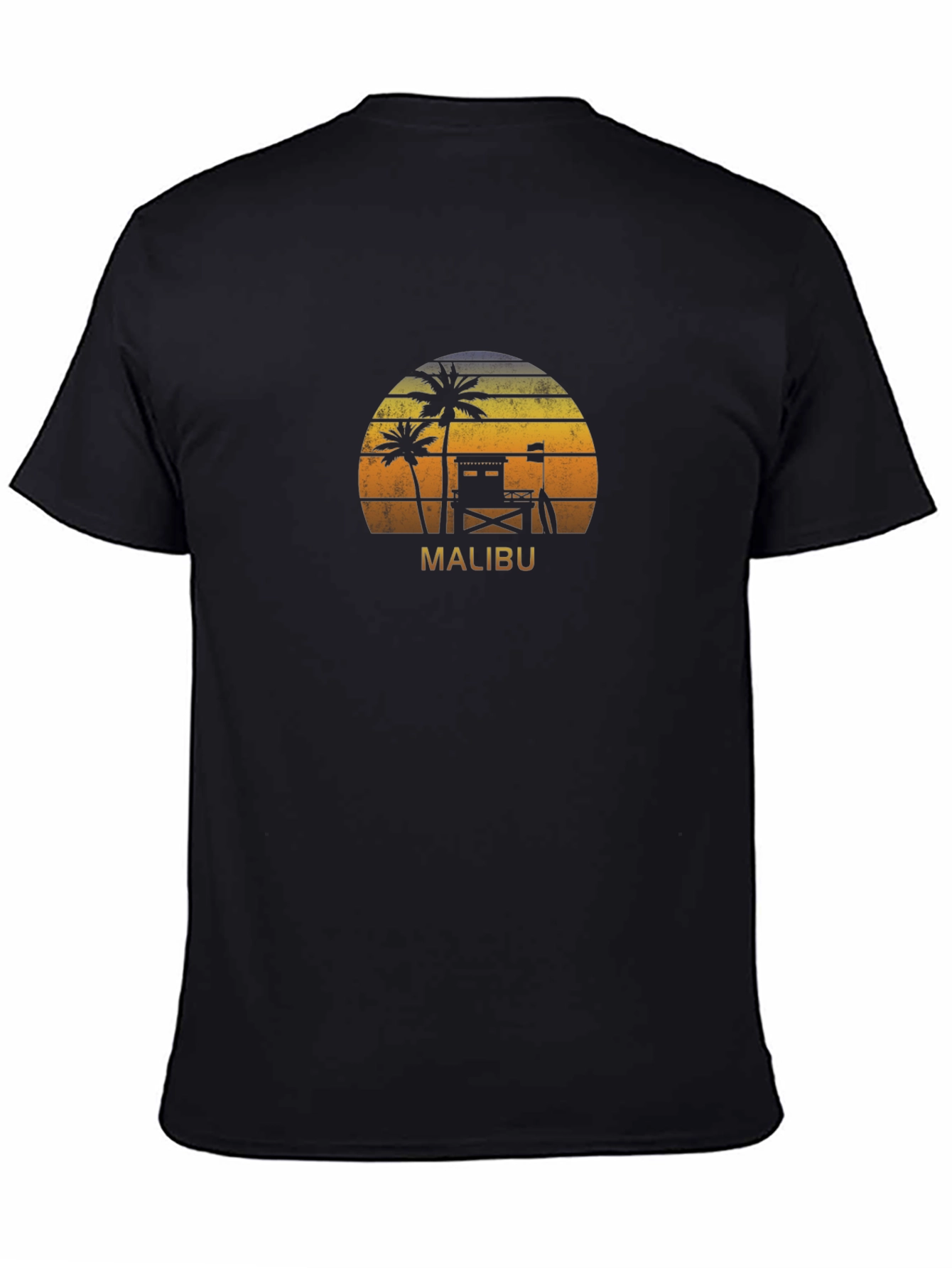 Malibu Beach Sunset Graphic T-Shirt