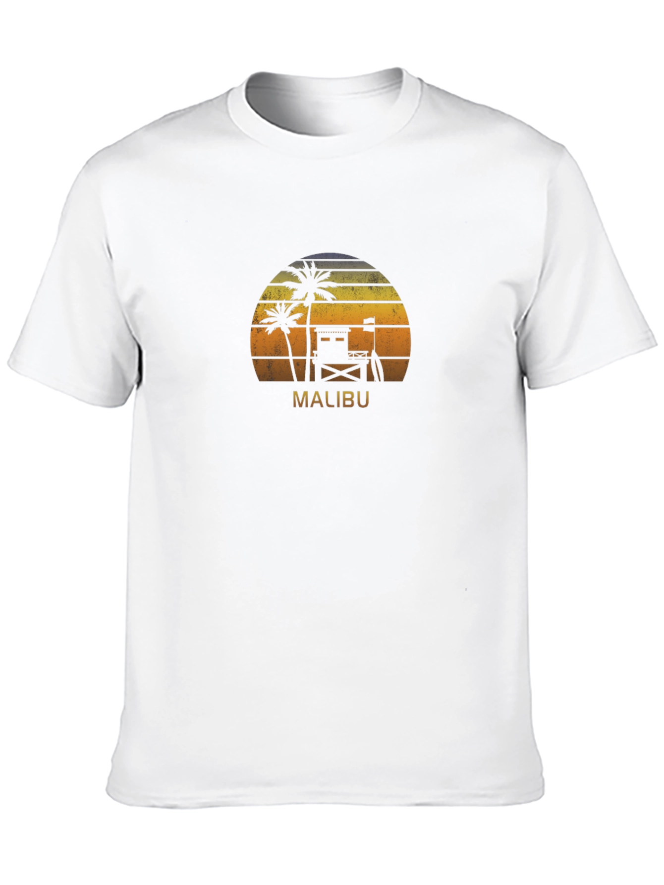 Malibu Beach Sunset Graphic T-Shirt