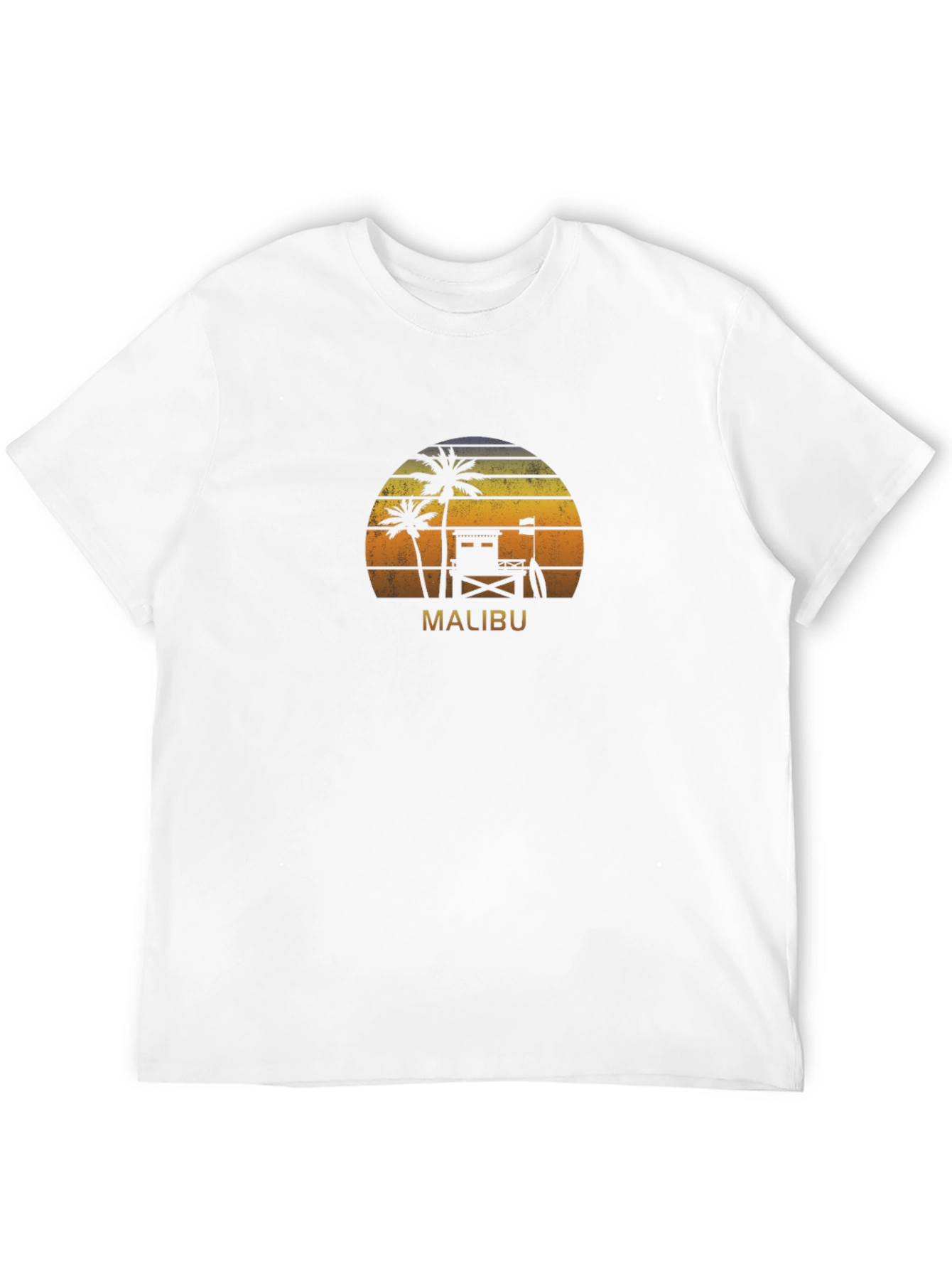 Malibu Beach Sunset Graphic T-Shirt