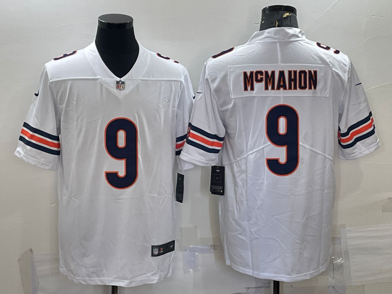 Men's Chicago Bears Jim McMahon #9 White Game Jerseys