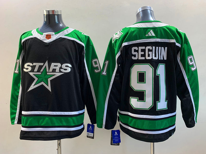 Men's Dallas Stars Tyler Seguin #91 Black Breakaway Player Jerseys