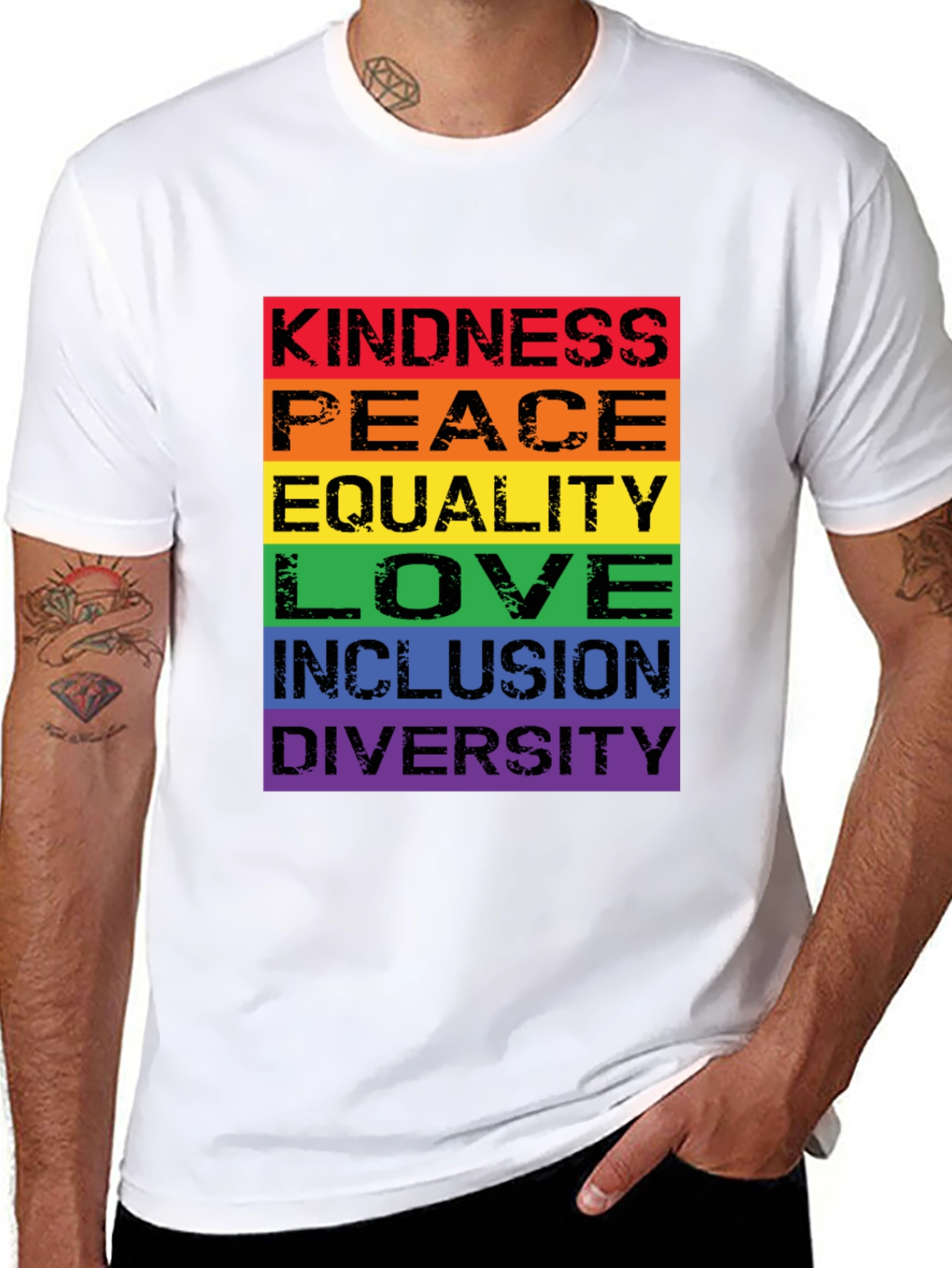 Kindness Peace Love Rainbow Pride T-Shirt