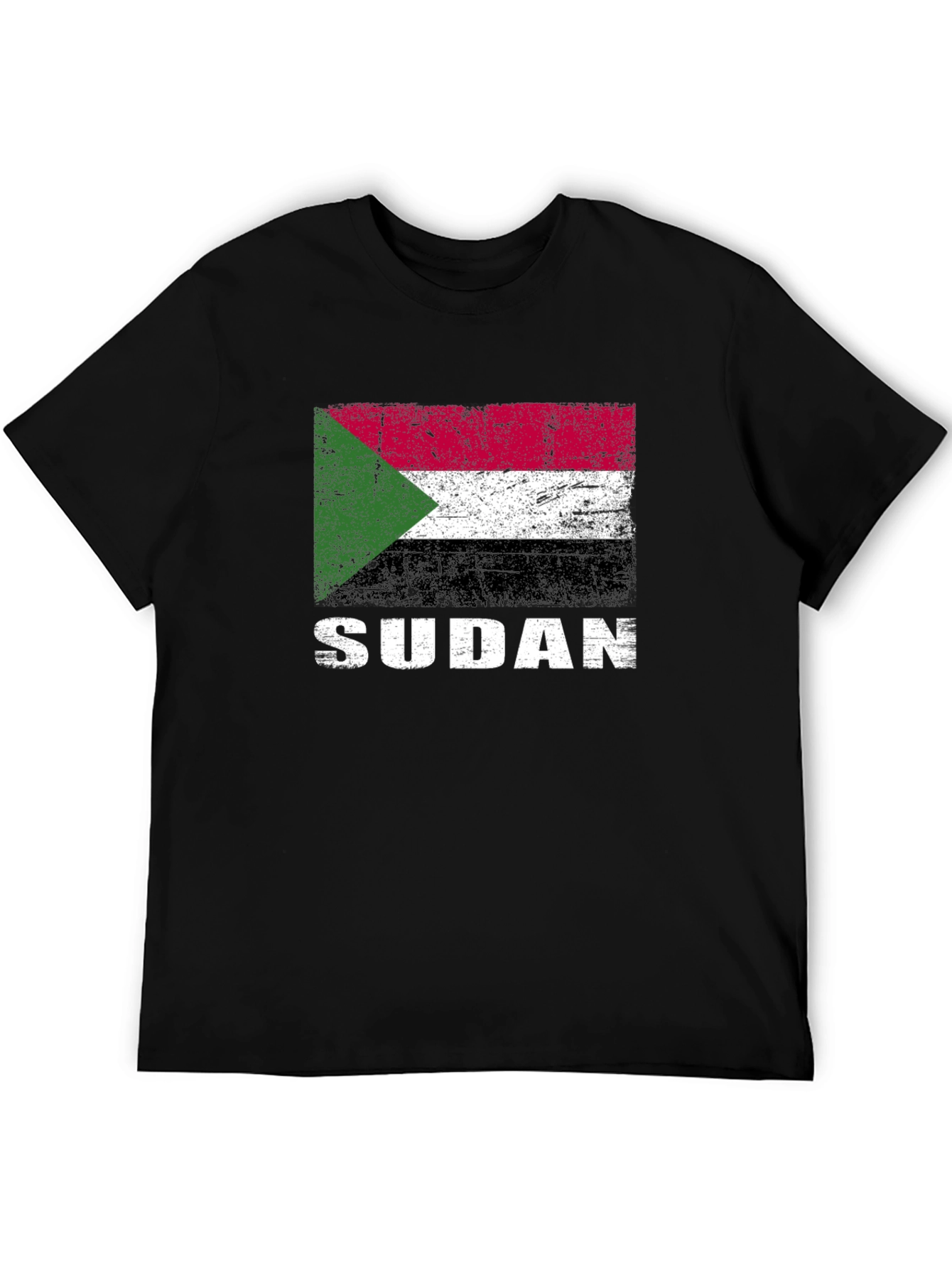 Sudan Flag T-Shirt - Distressed Graphic Tee