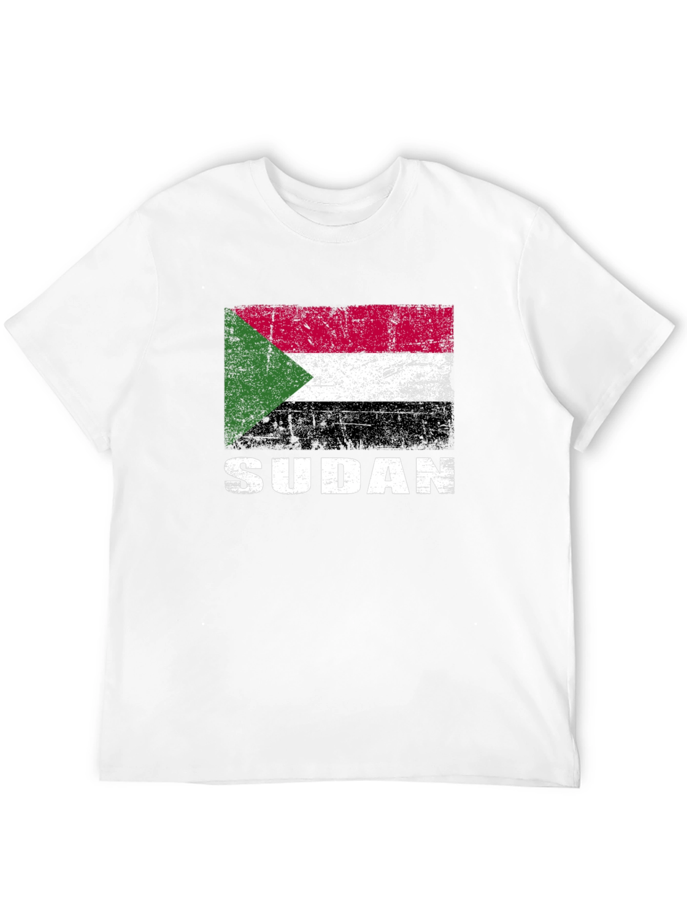 Sudan Flag T-Shirt - Distressed Graphic Tee