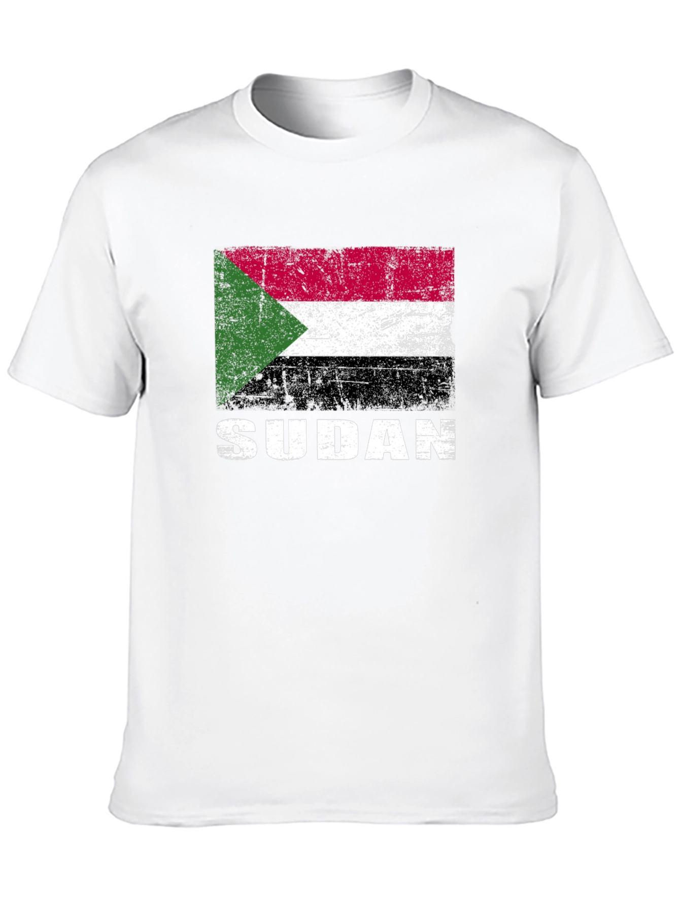 Sudan Flag T-Shirt - Distressed Graphic Tee