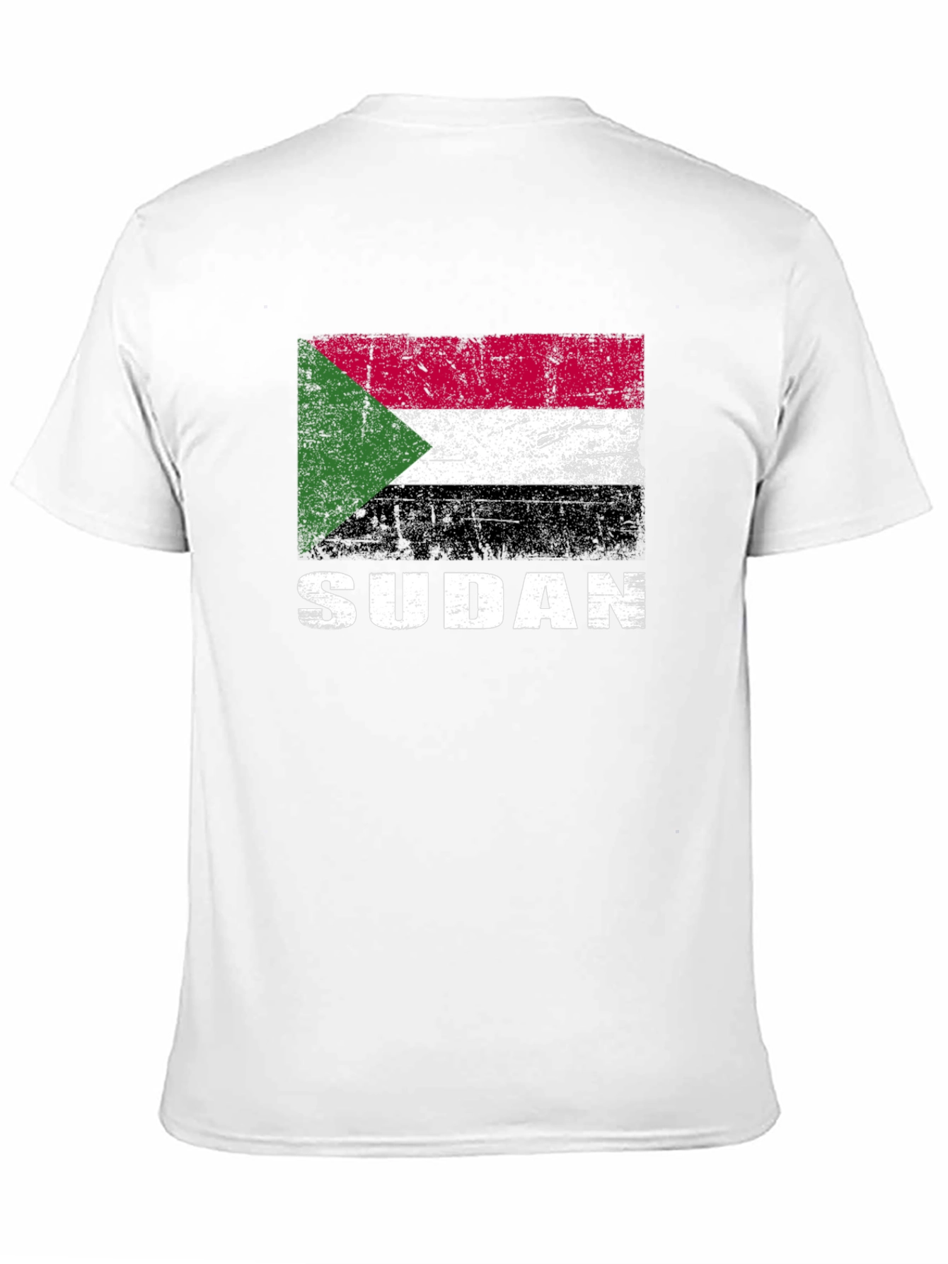 Sudan Flag T-Shirt - Distressed Graphic Tee