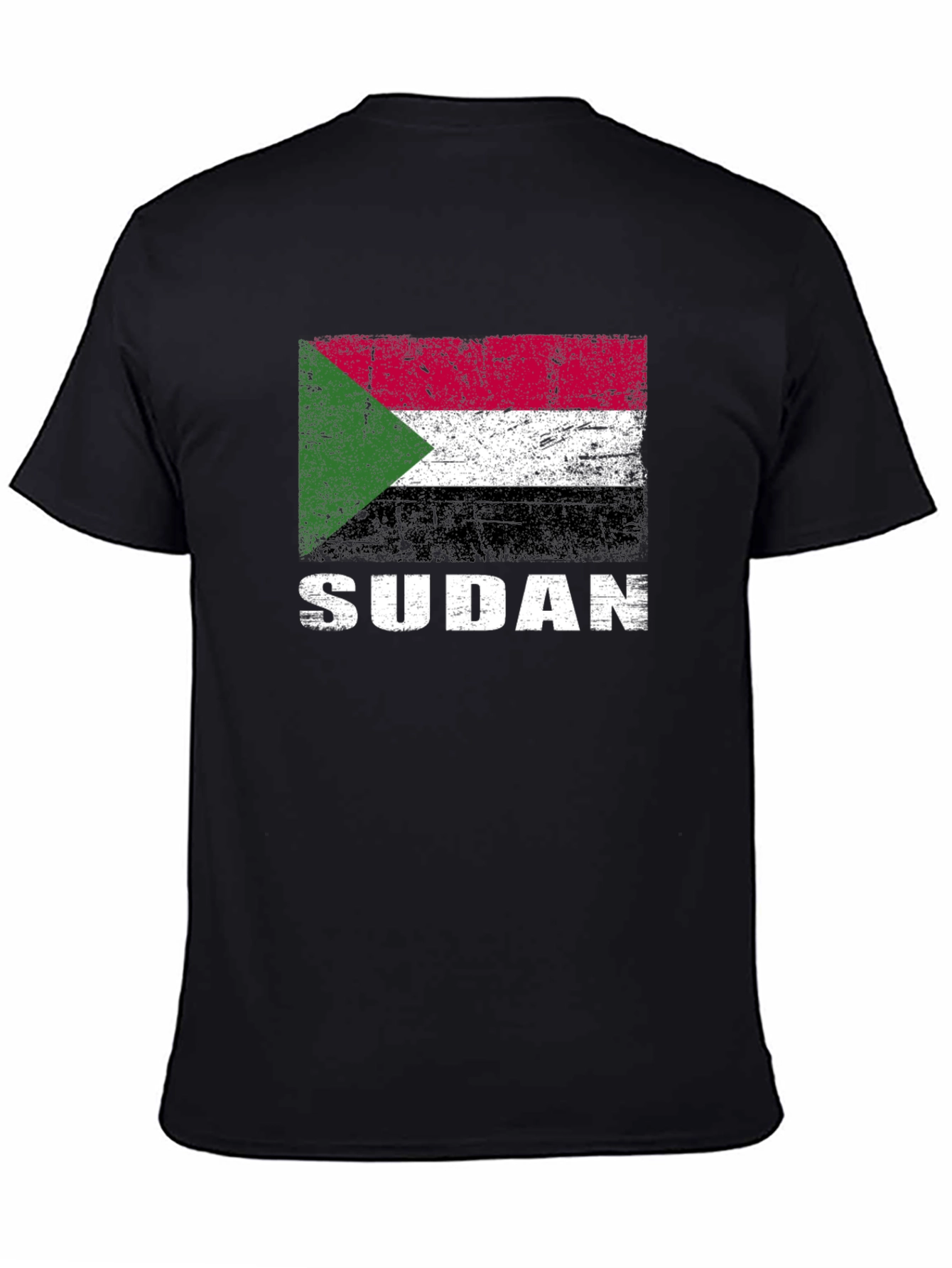 Sudan Flag T-Shirt - Distressed Graphic Tee